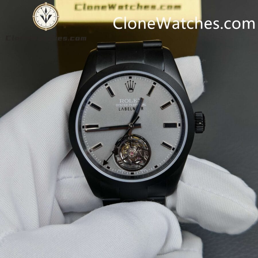 Modified Super Clone Watches 1:1 Rolex Tourbillon All Black Automatic movement