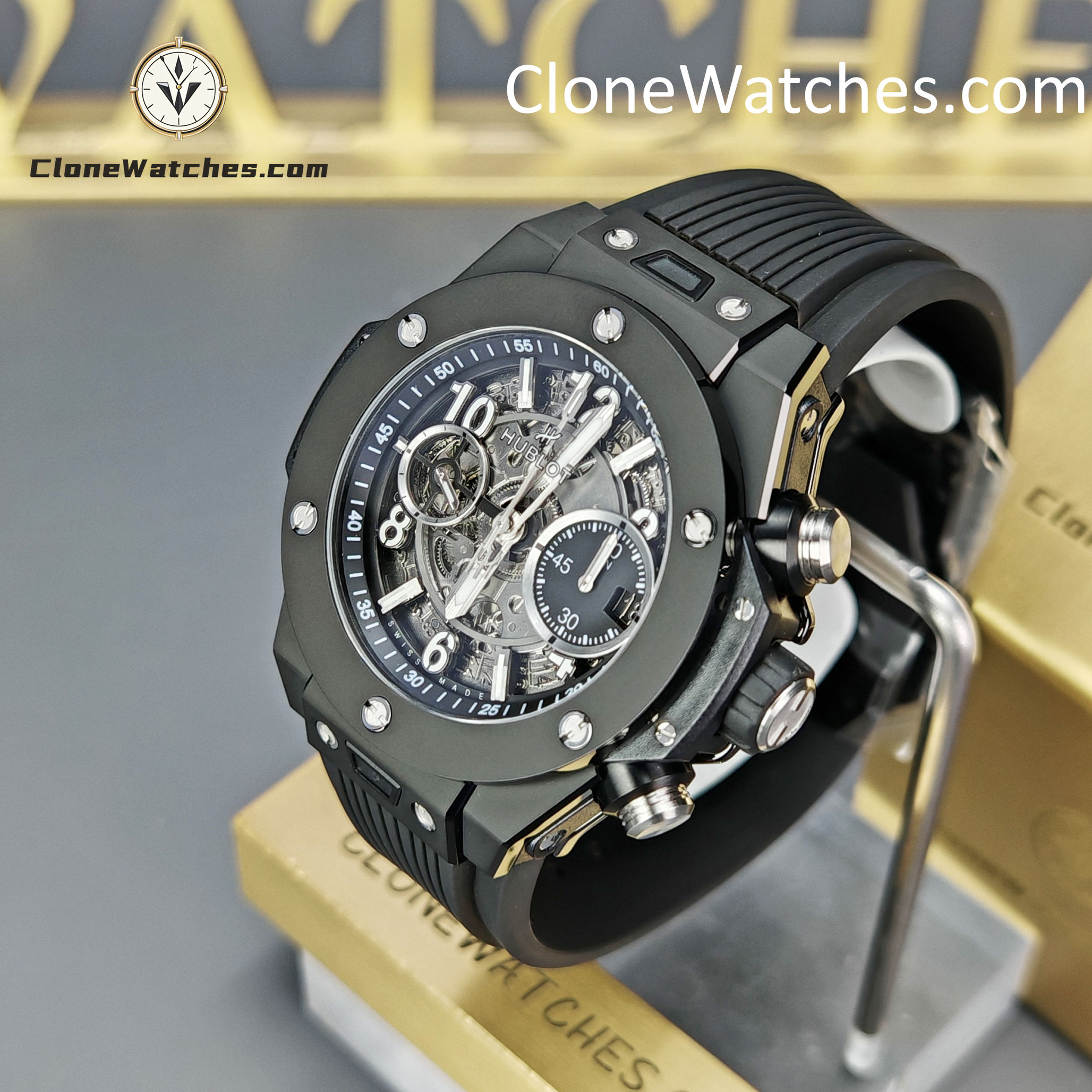 Hublot Super Clone Watches 1:1 Big Bang Unico Black Magic 42MM 441.CI.1171.RX