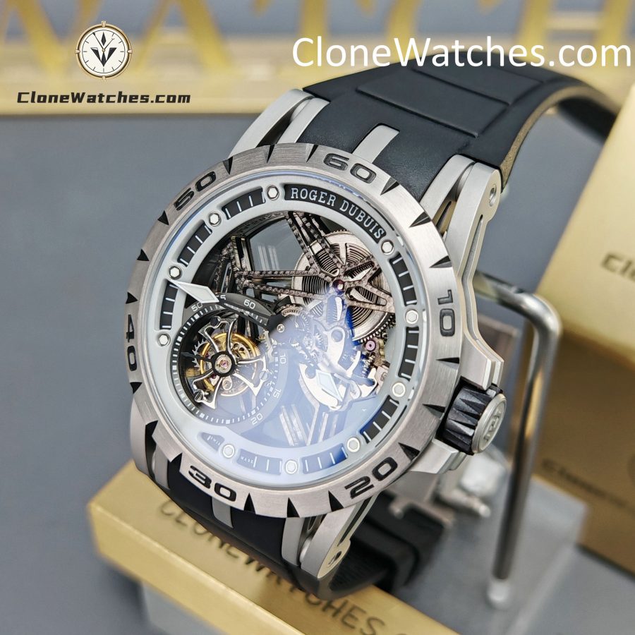 Roger Dubuis Super Clone Watches 1:1 Excalibur Skeleton Dial RDDBEX0479 45MM