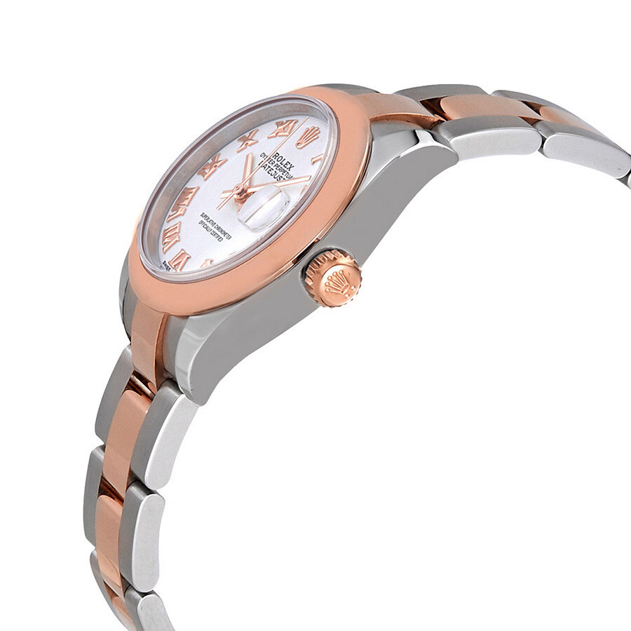 Rolex Lady-Datejust 28 White Dial Automatic Steel and 18kt Everose Gold Oyster Watch 279161WRO（Lifetime free warranty+90-days replacement service & Refund!.）