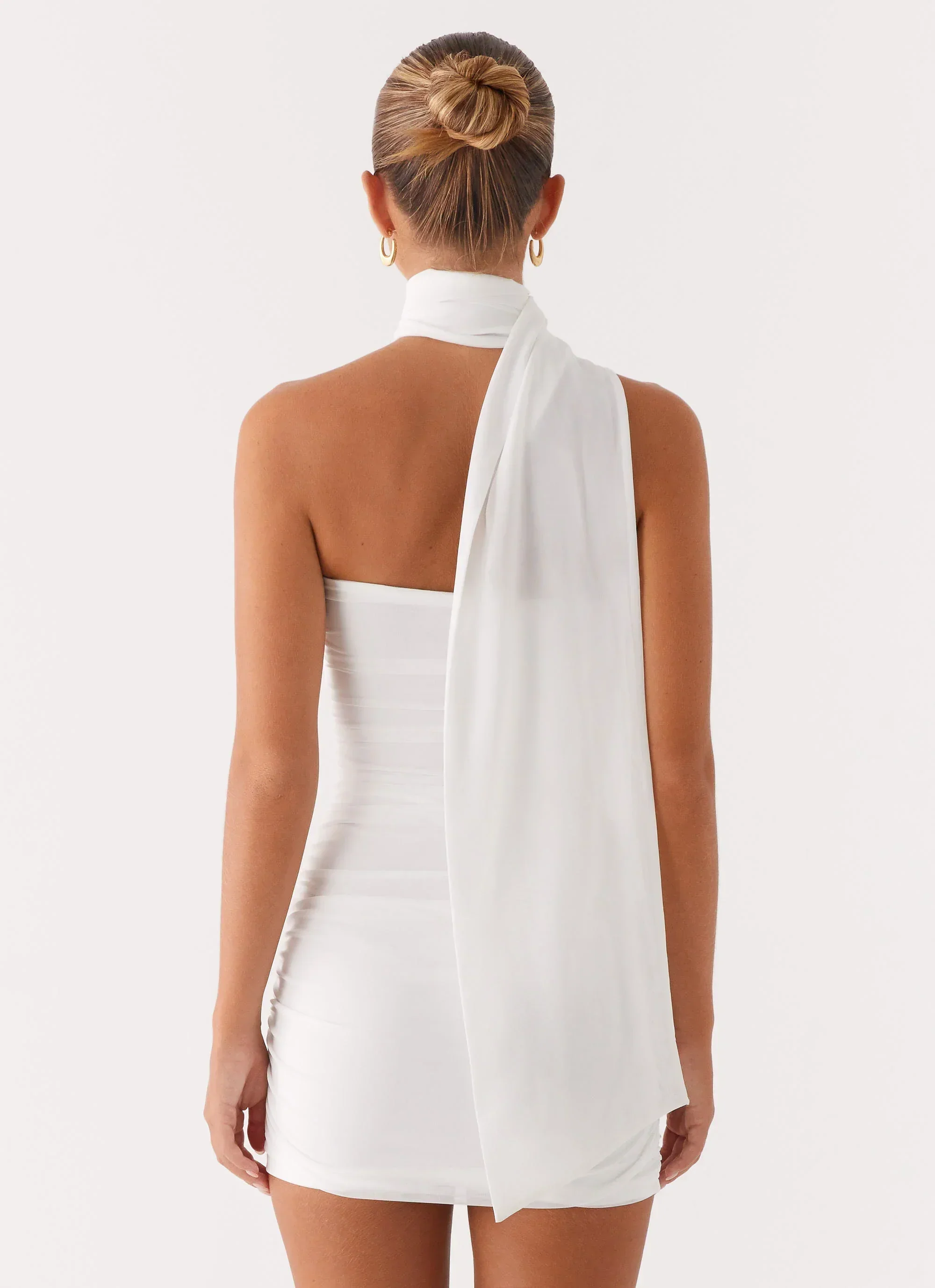 Breaking News Mini Dress - White