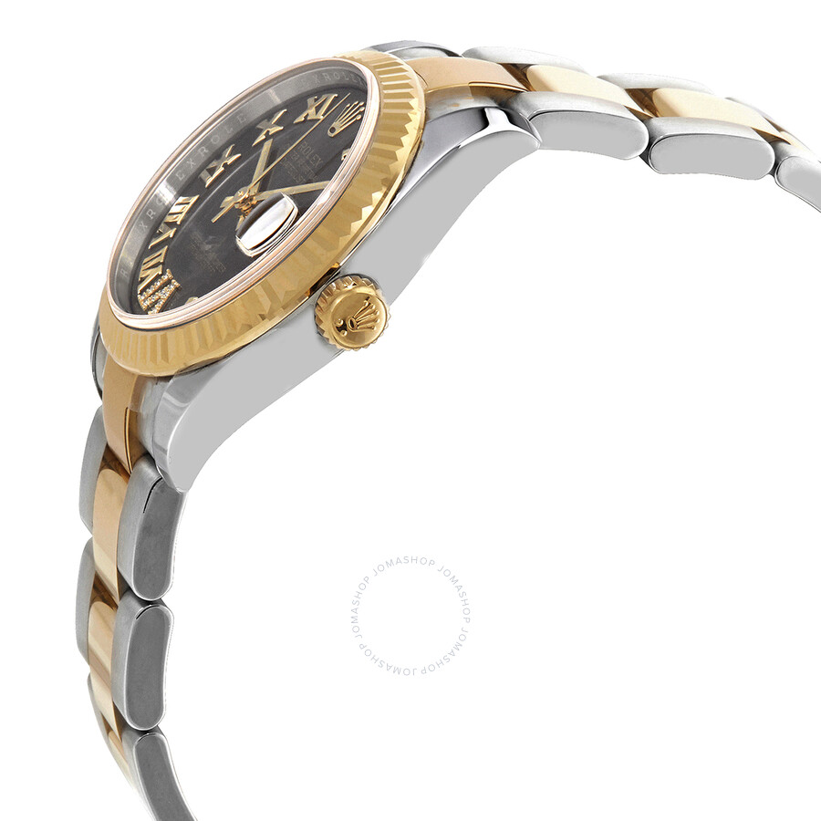 Rolex Datejust 31 Dark Grey Dial Automatic Ladies Steel and 18kt Yellow Gold Oyster 278273GYRDO（Lifetime free warranty+90-days replacement service & Refund!.）