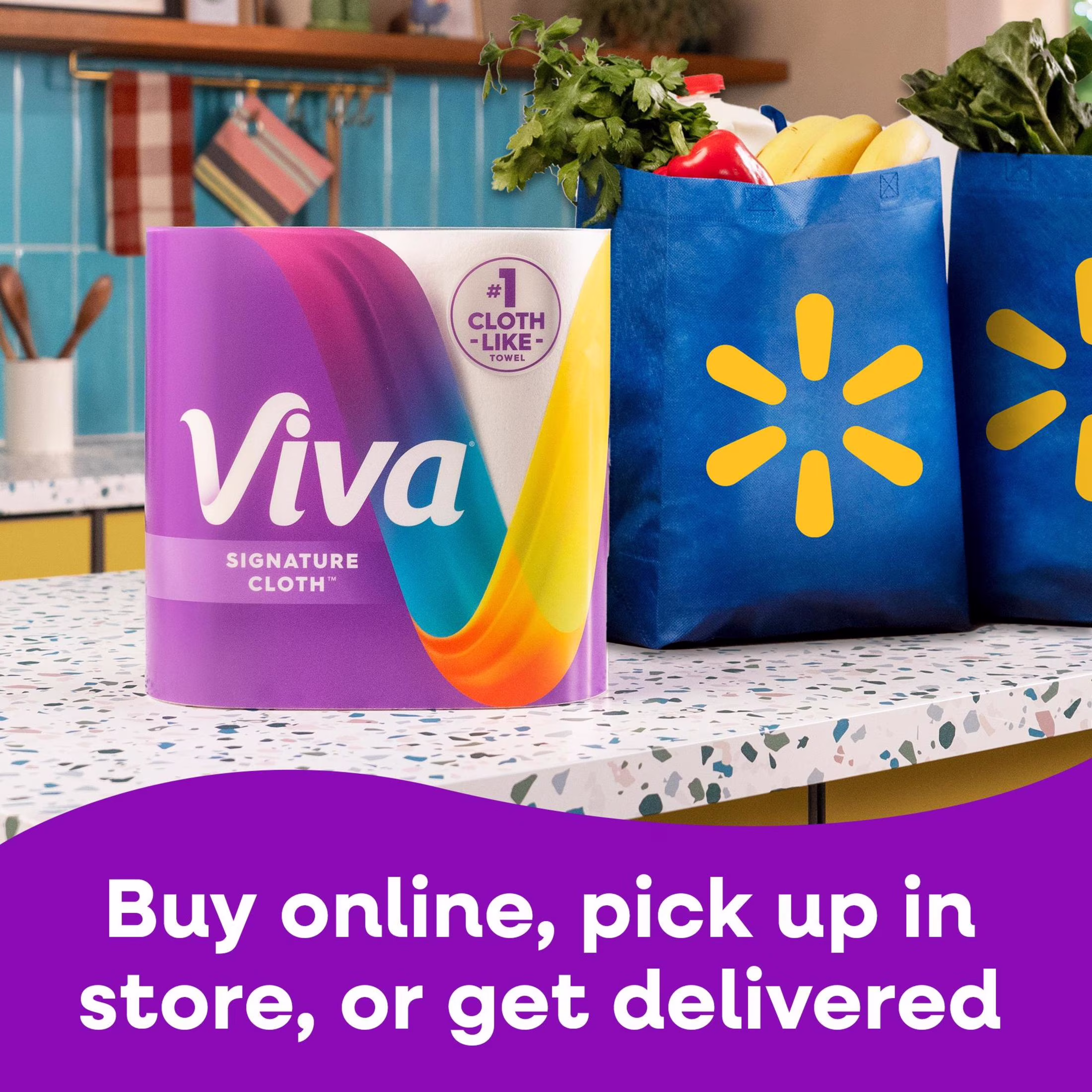 Viva Signature Cloth Paper Towels, 12 Double Rolls, 86 Sheets per Roll