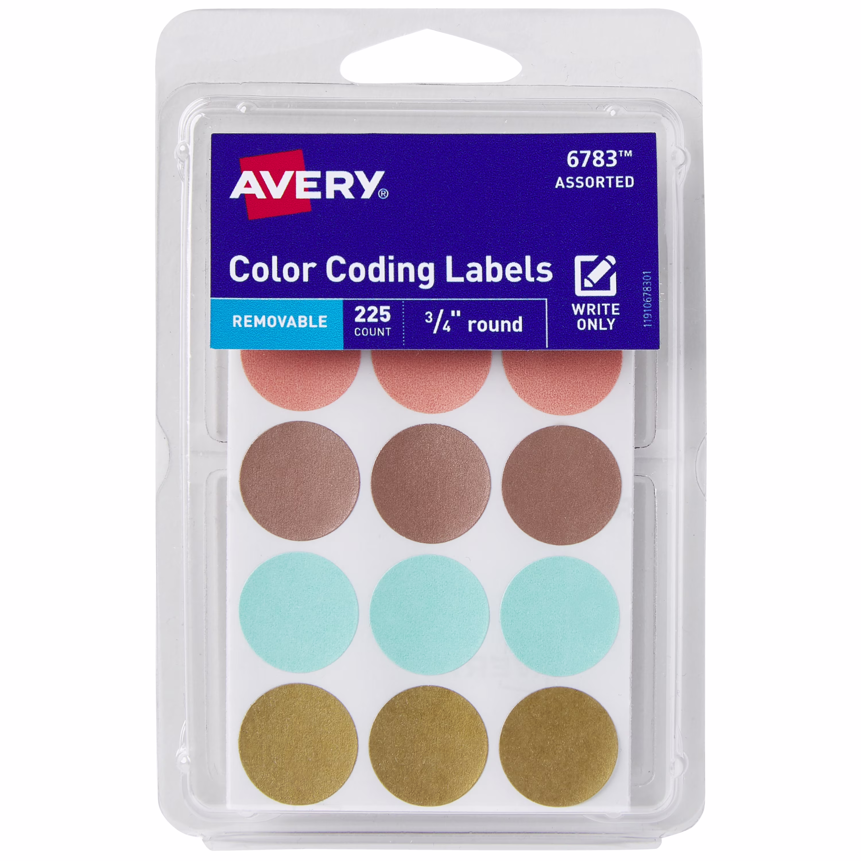 Avery Removable Color Coding Labels, 3/4