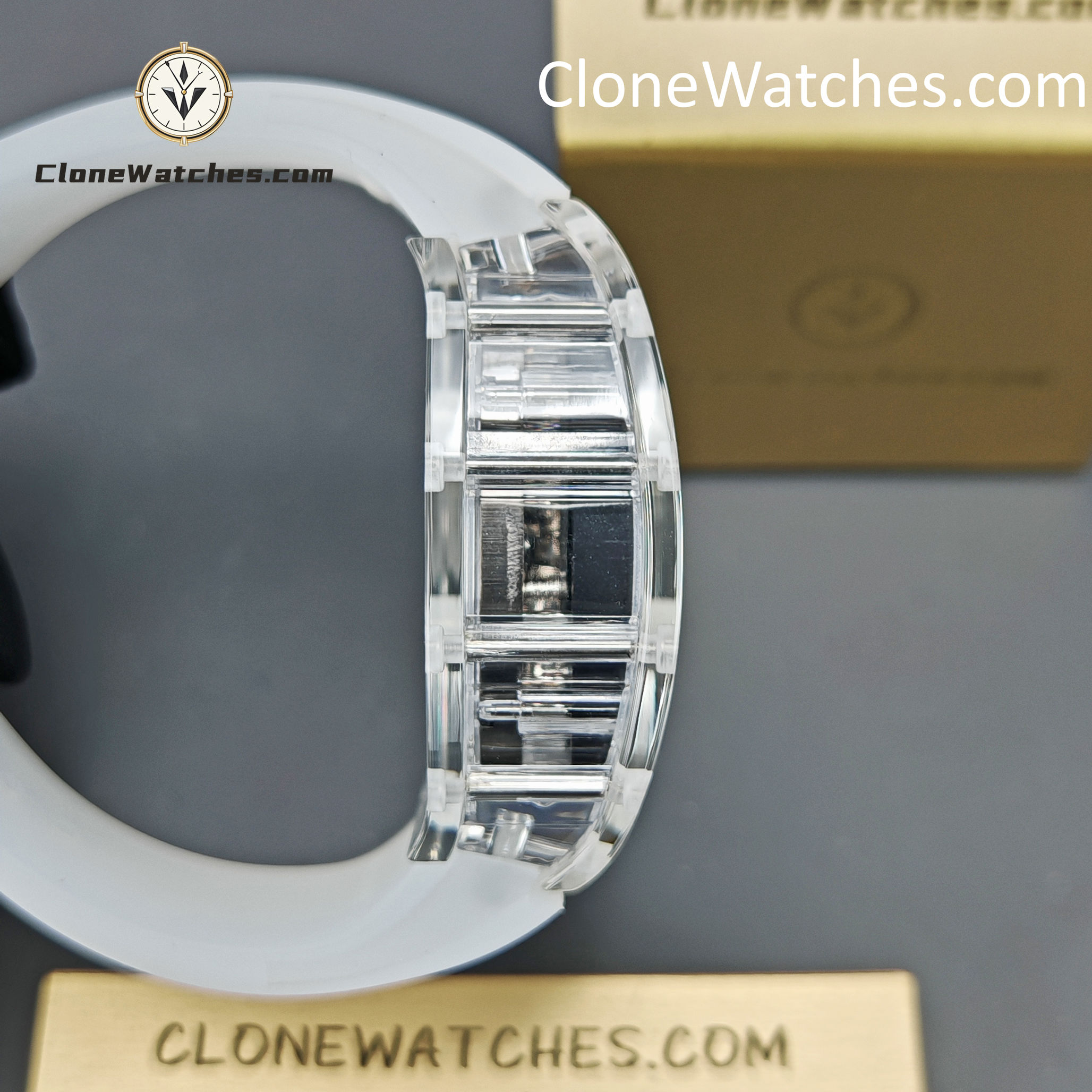 Richard Mille Super Clone Watches 1:1 RM 027 – 03 Full Transparent Tourbillon White Strap