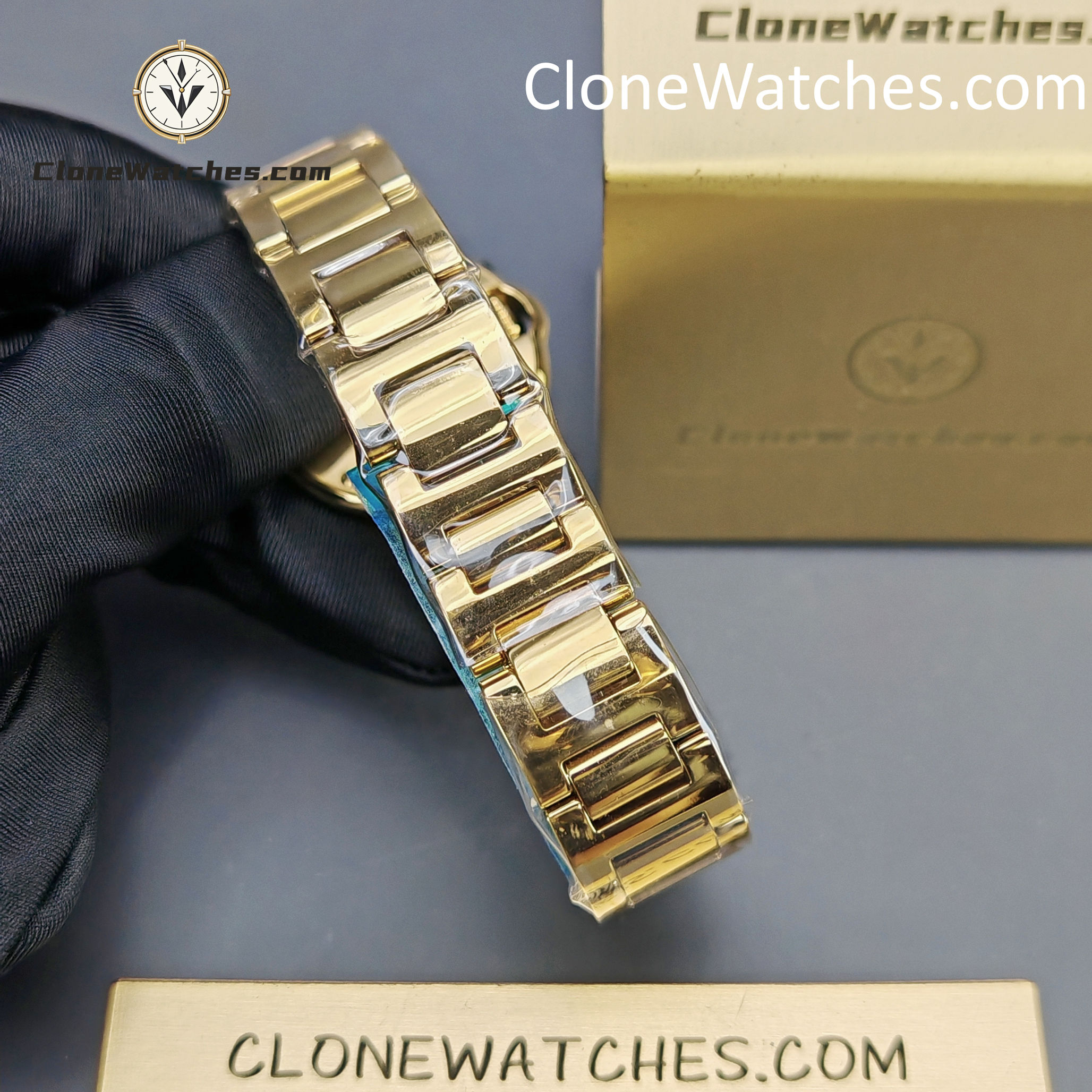 Cartier Super Clone Watches 1:1 Ballon Bleu de 18K Gold W69001Z2 Silver Dial 28mm