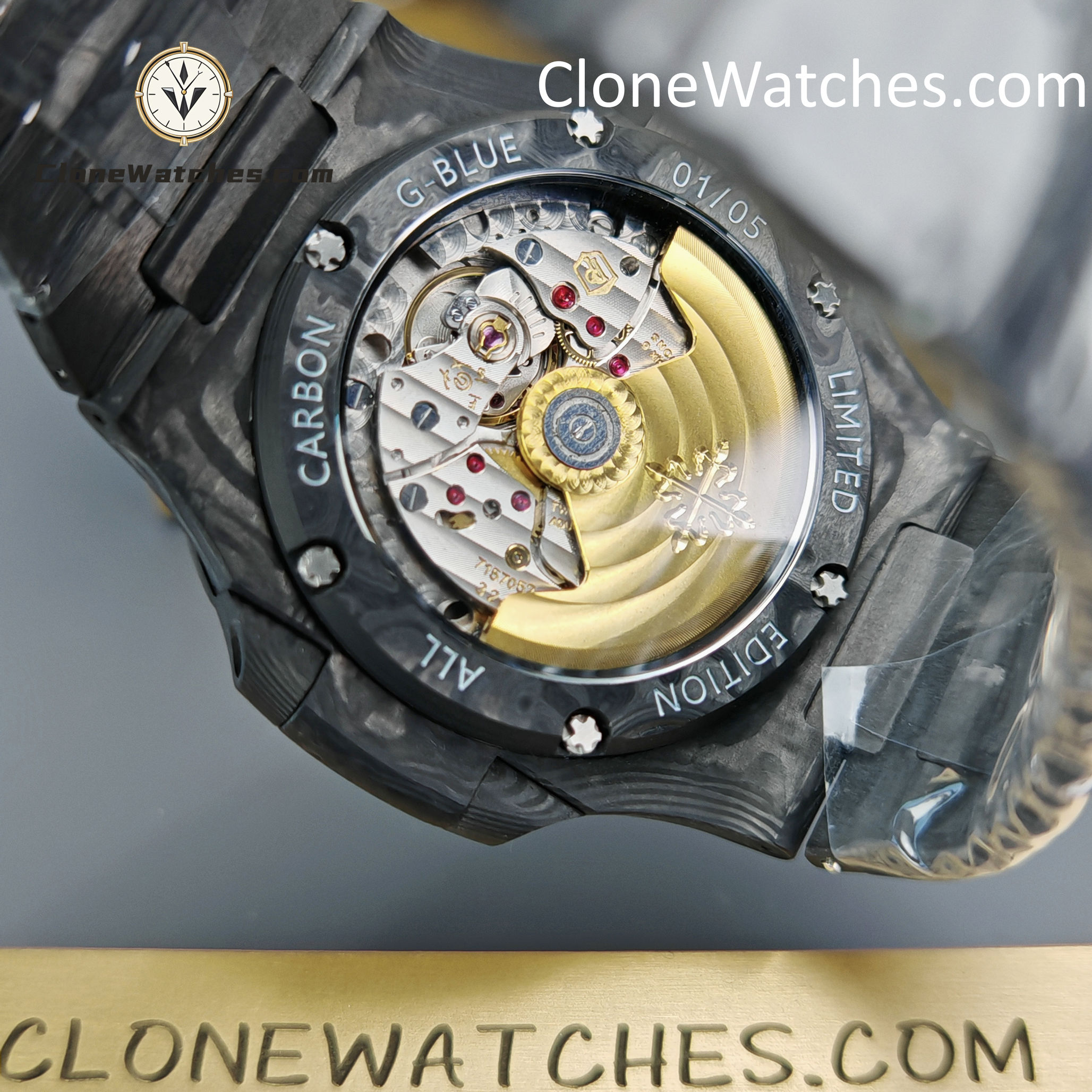 Modified Super Clone Watches 1:1 DiW Patek Philippe Nautilus 5711 BLACK GRAIL G-BLUE
