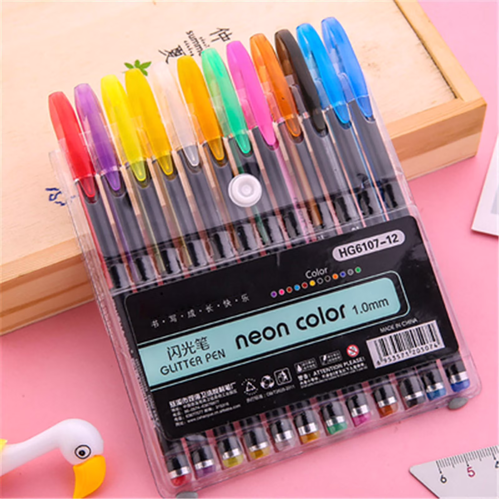 BESEW7 Flash Pen Fluorescent Marker Highlighter for Bible Study No Bleed Pastel Colors 12 Set Assorted for Journaling Art DIY