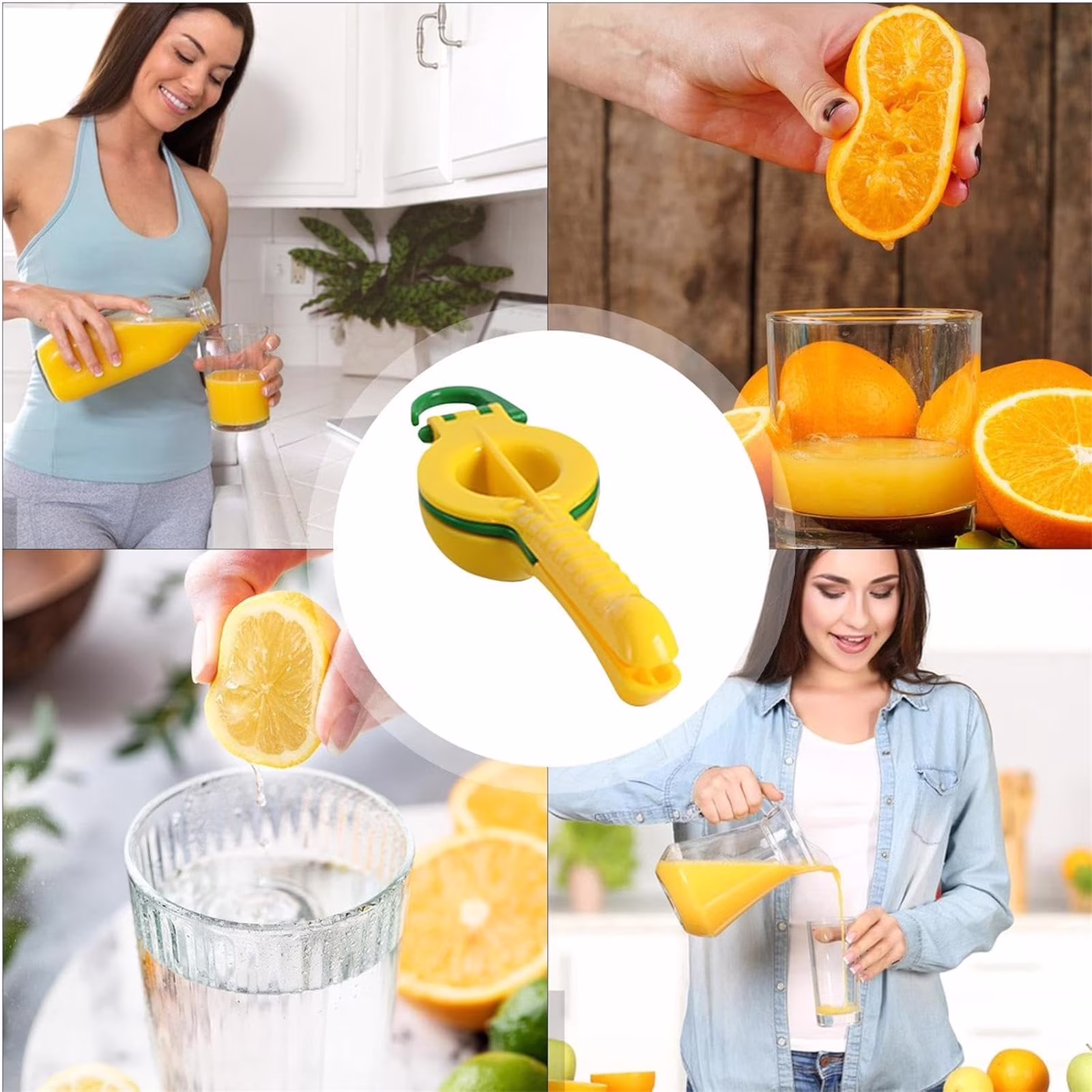 2-in-1 Stainless Steel Metal Lemon & Lime Squeezer Maximum Juice Extraction Hand Citrus Press,Ultra-Durable Manual Lemon Juicer & Lime Juicer,Easy to Clean Lemon Press