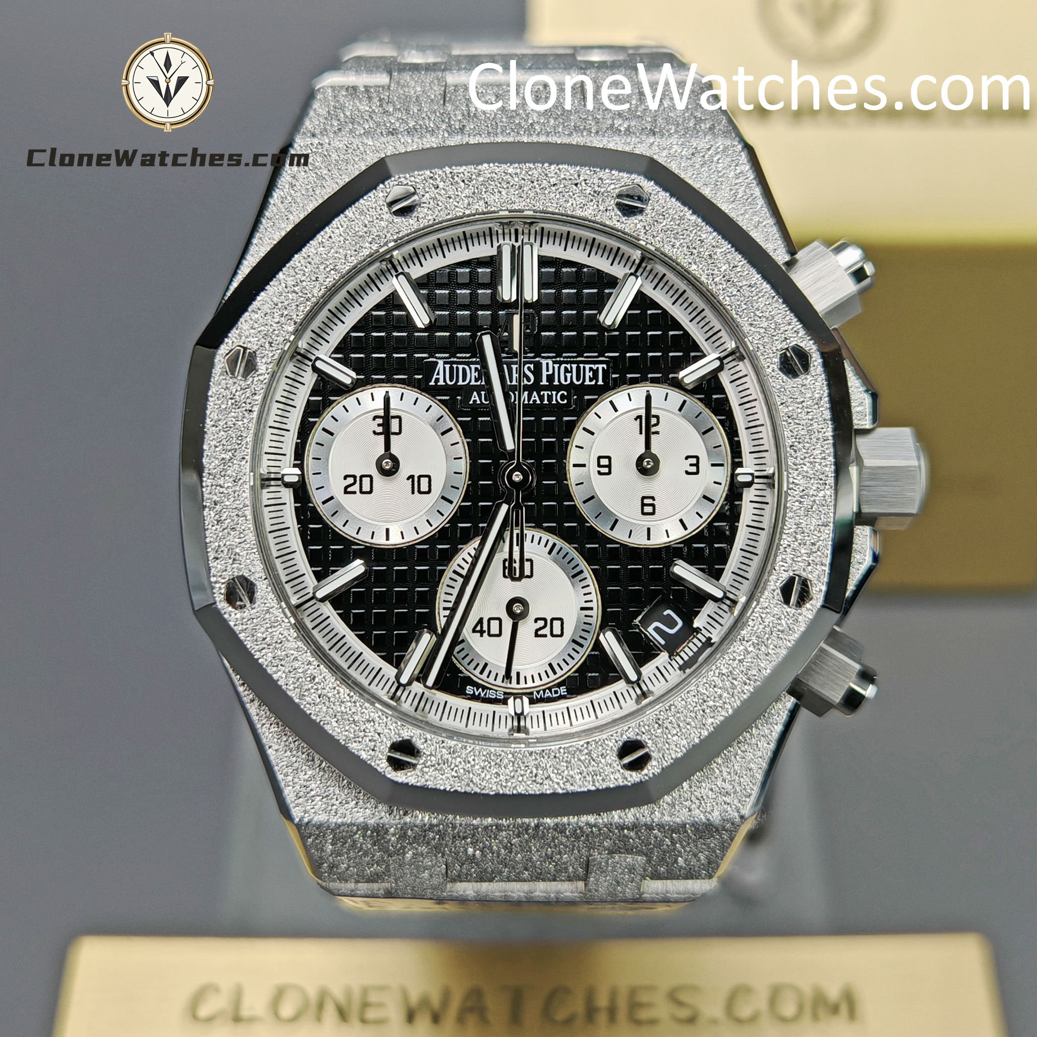Audemars Piguet Super Clone Watches 1:1 Royal Oak Black & Silver Dial 26239BC Selfwinding Chronograph