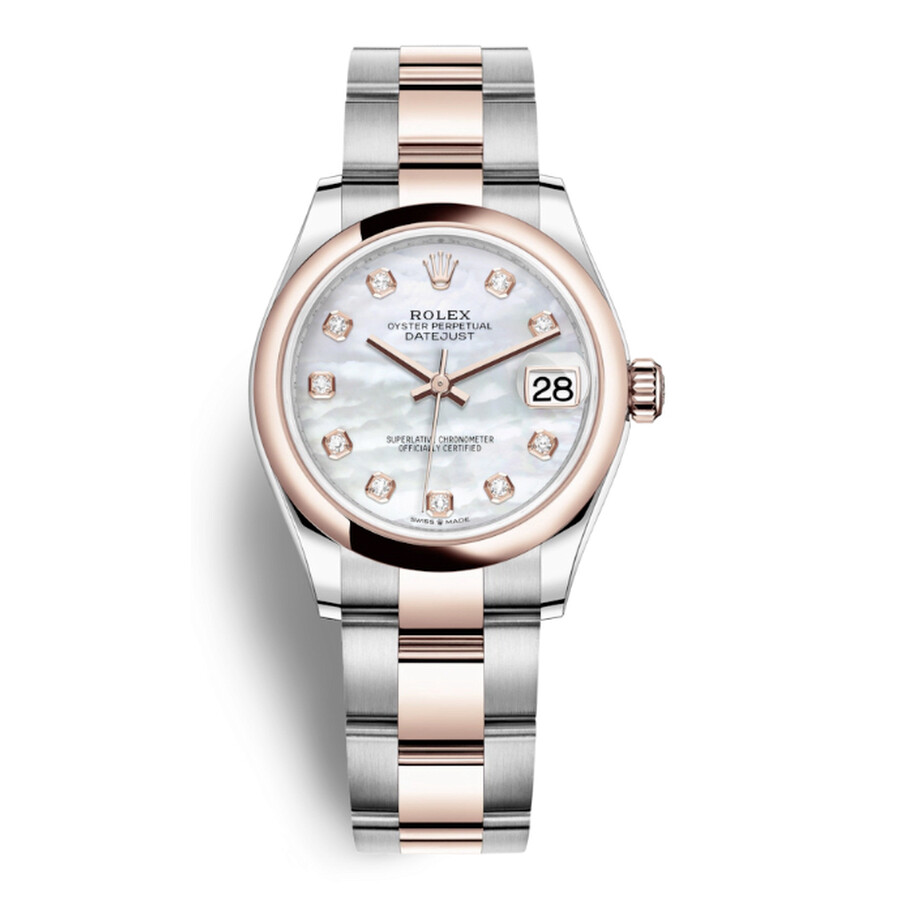 Rolex Datejust 31 Mother of Pearl Dial Automatic Ladies Steel and 18kt Everose Gold Oyster Watch 278241MDO（Lifetime free warranty+90-days replacement service & Refund!.）