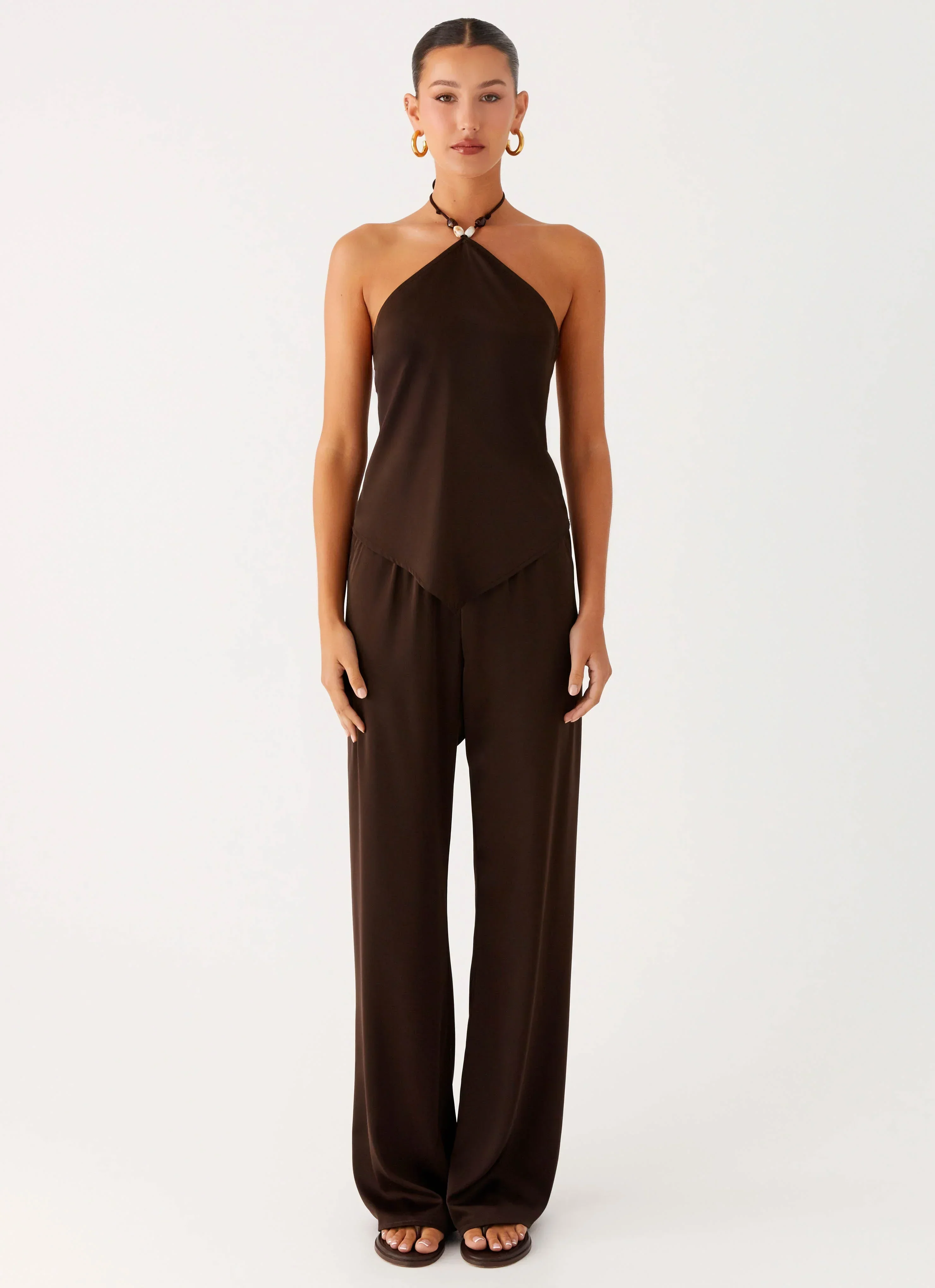 Jorjianna Halter Top - Chocolate