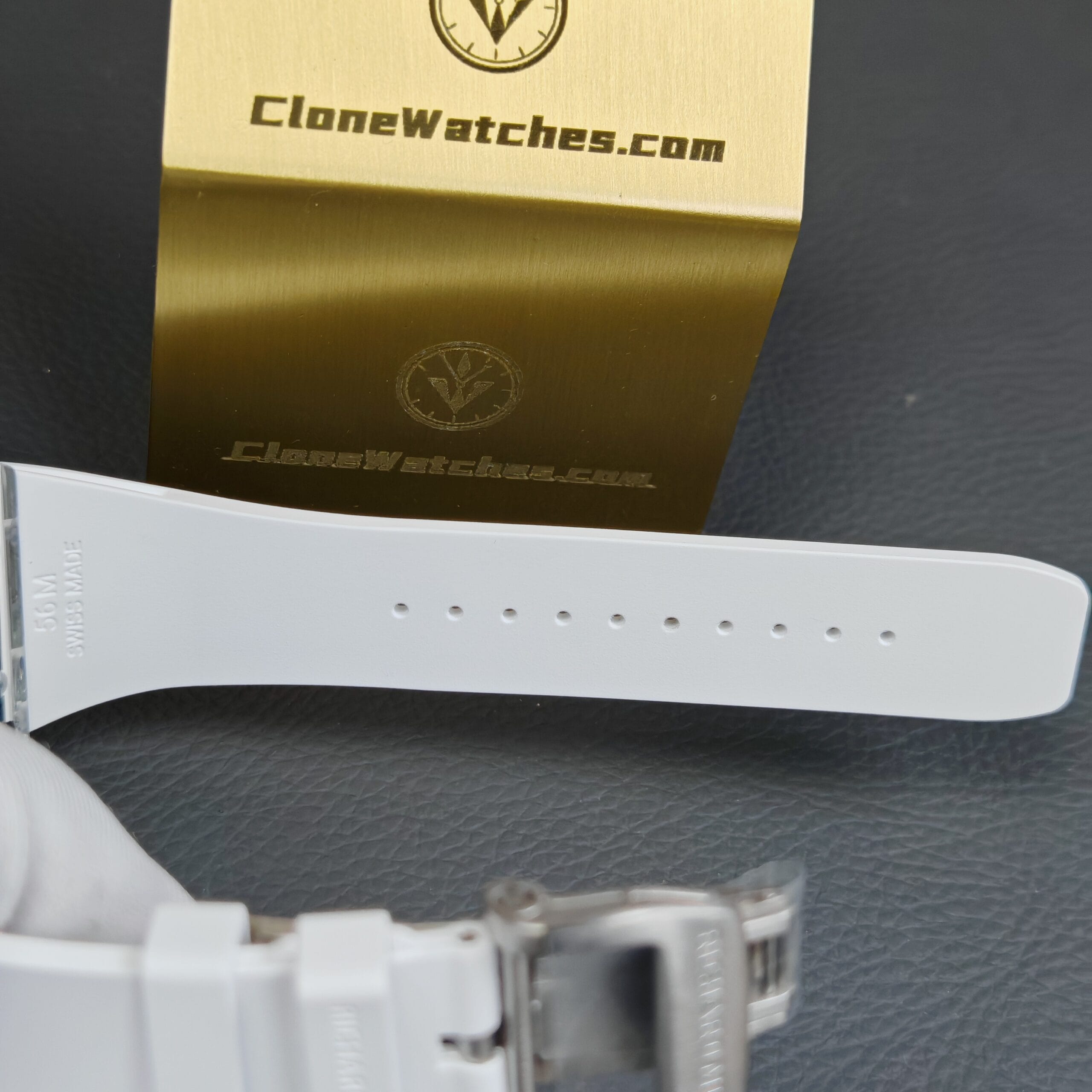 Richard Mille Super Clone Watches 1:1 RM 055 Full Transparent Tourbillon White Strap