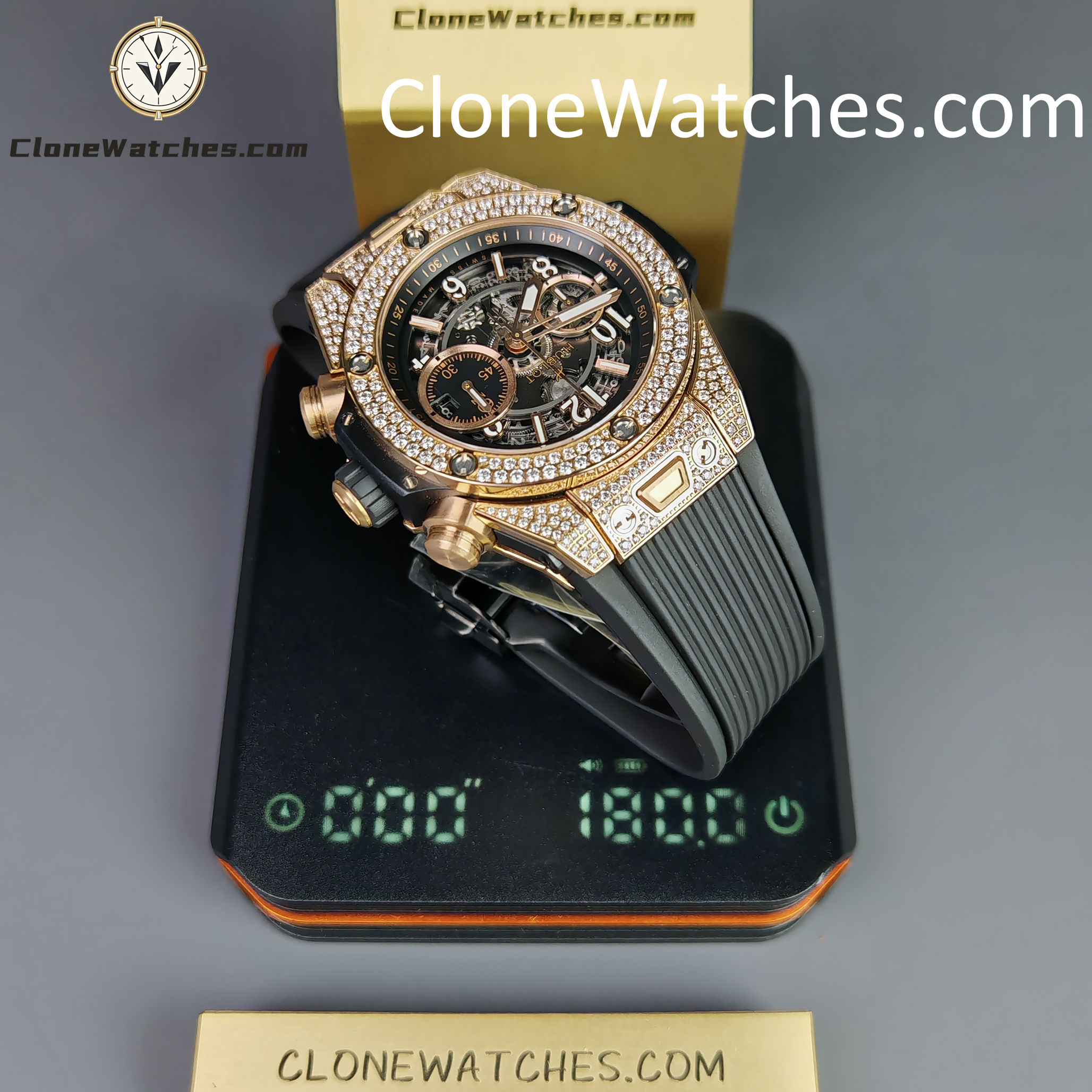 Hublot Super Clone Watches 1:1 Big Bang Unico King Gold Pavé 42 mm 441.OX.1181.RX.1704