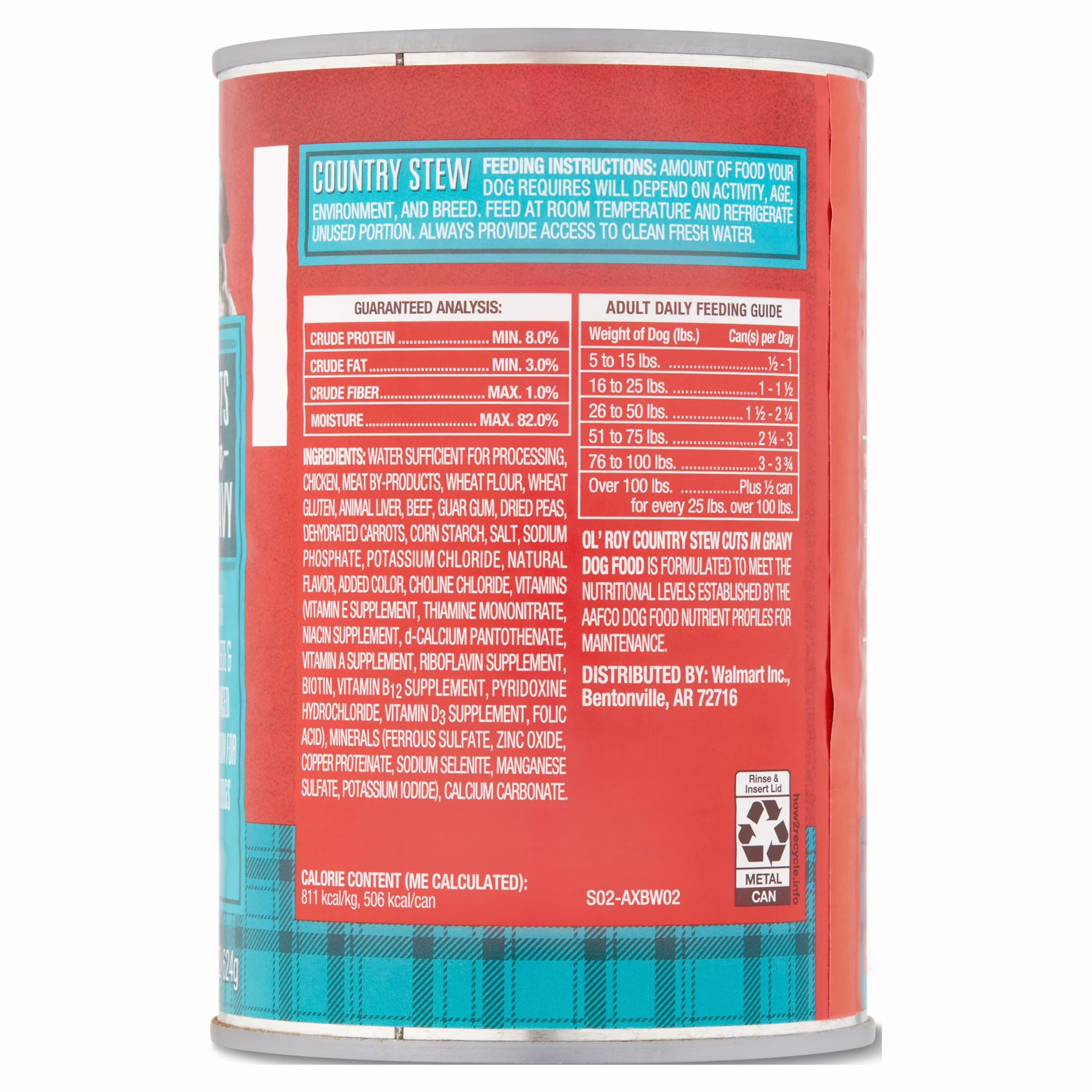 Ol' Roy Country Stew Cuts in Gravy Wet Dog Food, 22 oz