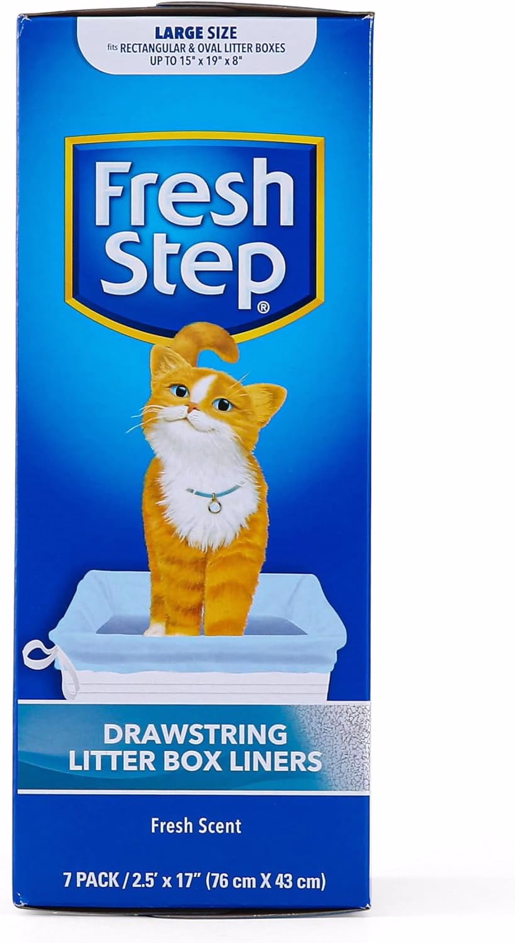 Fresh Step Drawstring Litter Box Liners, Fresh Scent, Large Size, 30