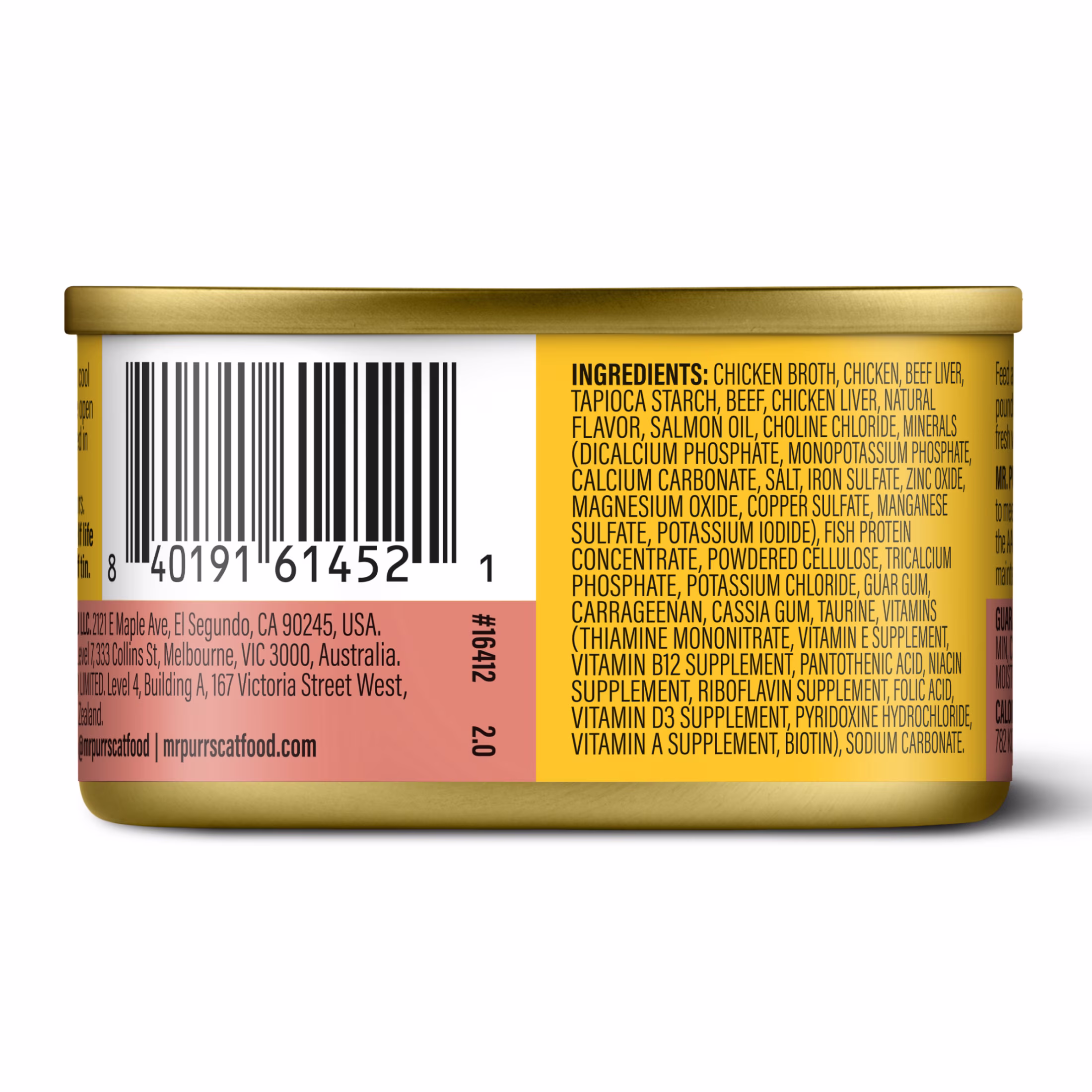 Mr Purrs Tender Beef Pate Wet Cat Food, 3 oz Can