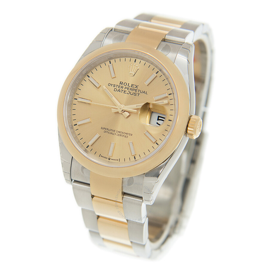 Rolex Datejust 36 Automatic Champagne Dial Men s Steel and 18K Yellow Gold Oyster Watch 126203CSO（Lifetime free warranty+90-days replacement service & Refund!.）