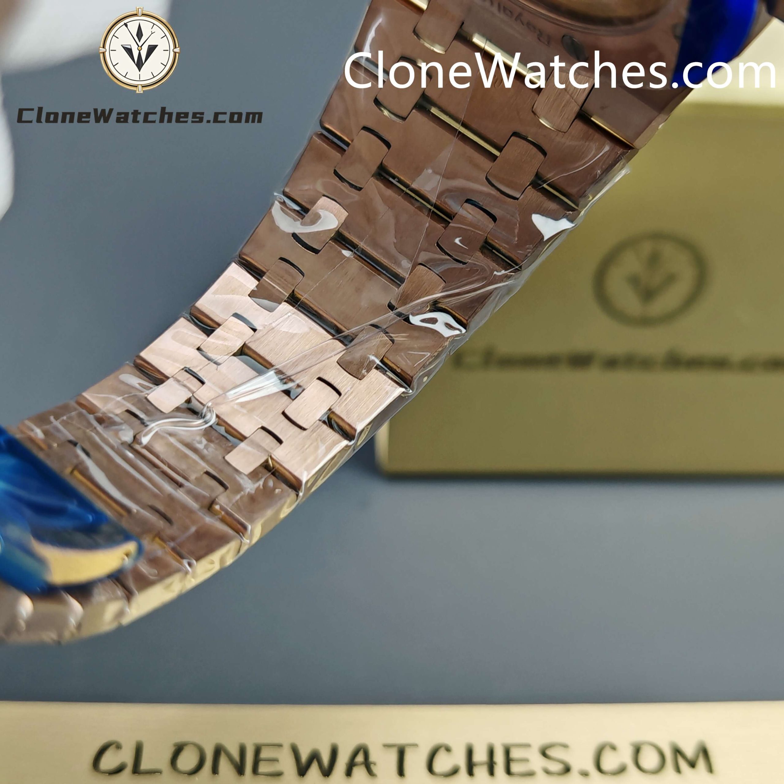 Audemars Piguet Super Clone Watches 1:1 Royal Oak 15510 Rose Gold Blue Dial 41MM