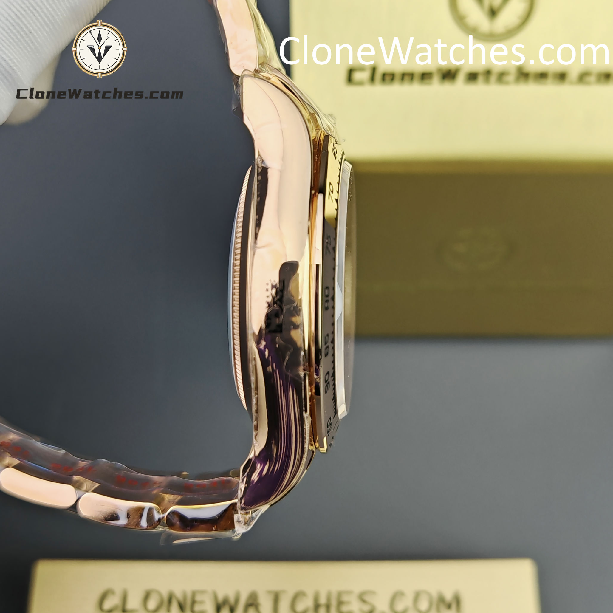 Rolex Super Clone Watches 1:1 Daytona Sundust/Black Dial m116505-0016 4130 Movement
