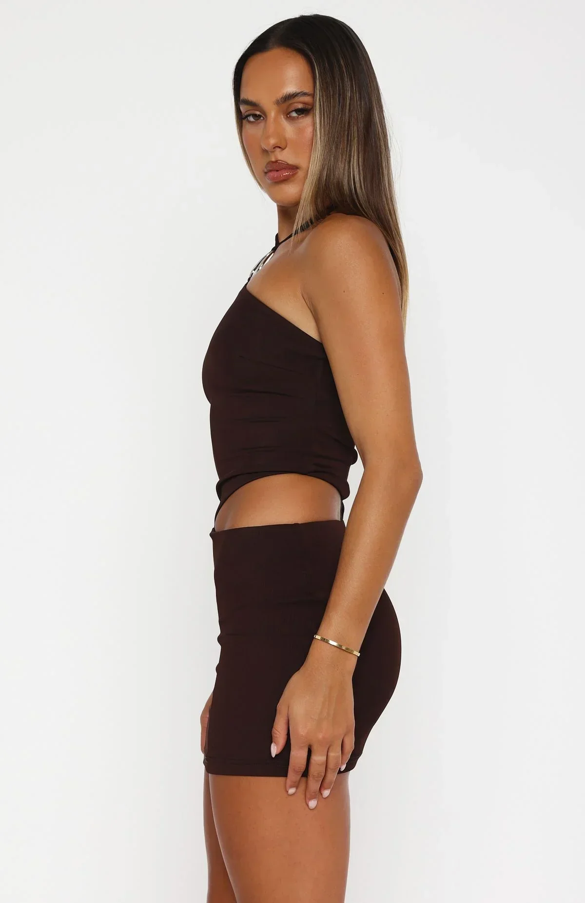 Something Different Mini Dress Chocolate