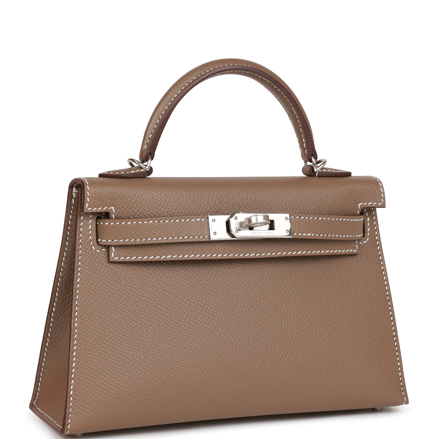 Hermes Kelly Sellier 20 Etoupe Epsom Palladium Hardware