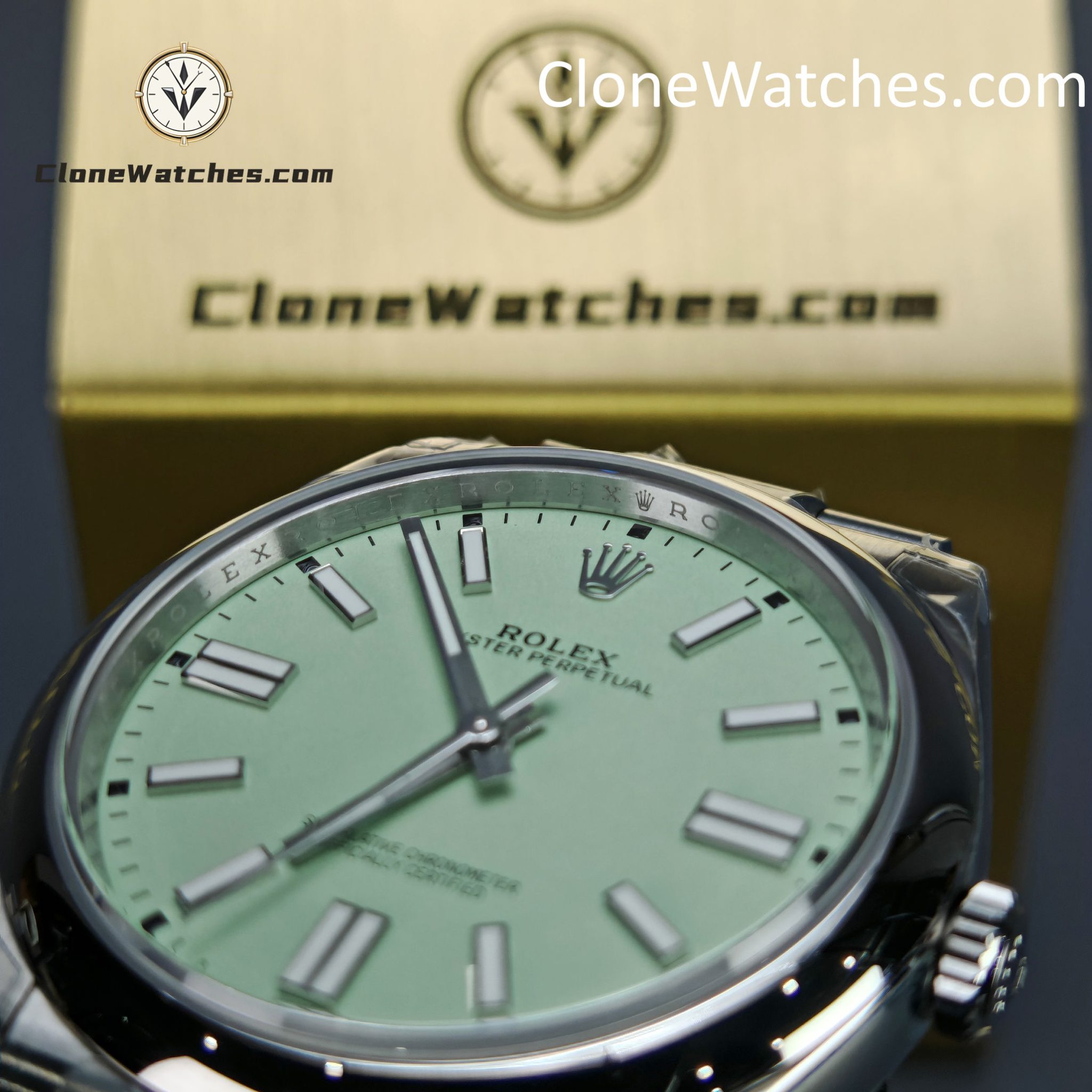 Rolex Super Clone Watches 1:1 Oyster Perpetual Olive Green Dial 41mm M134300-0006 3230 Movement