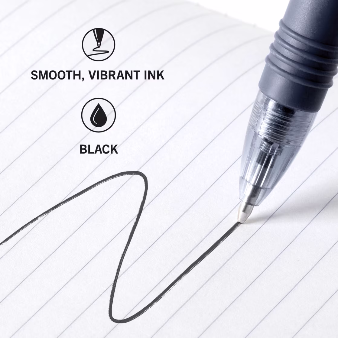Zebra Z-Grip Retractable Ballpoint 1.0mm Black 2pk