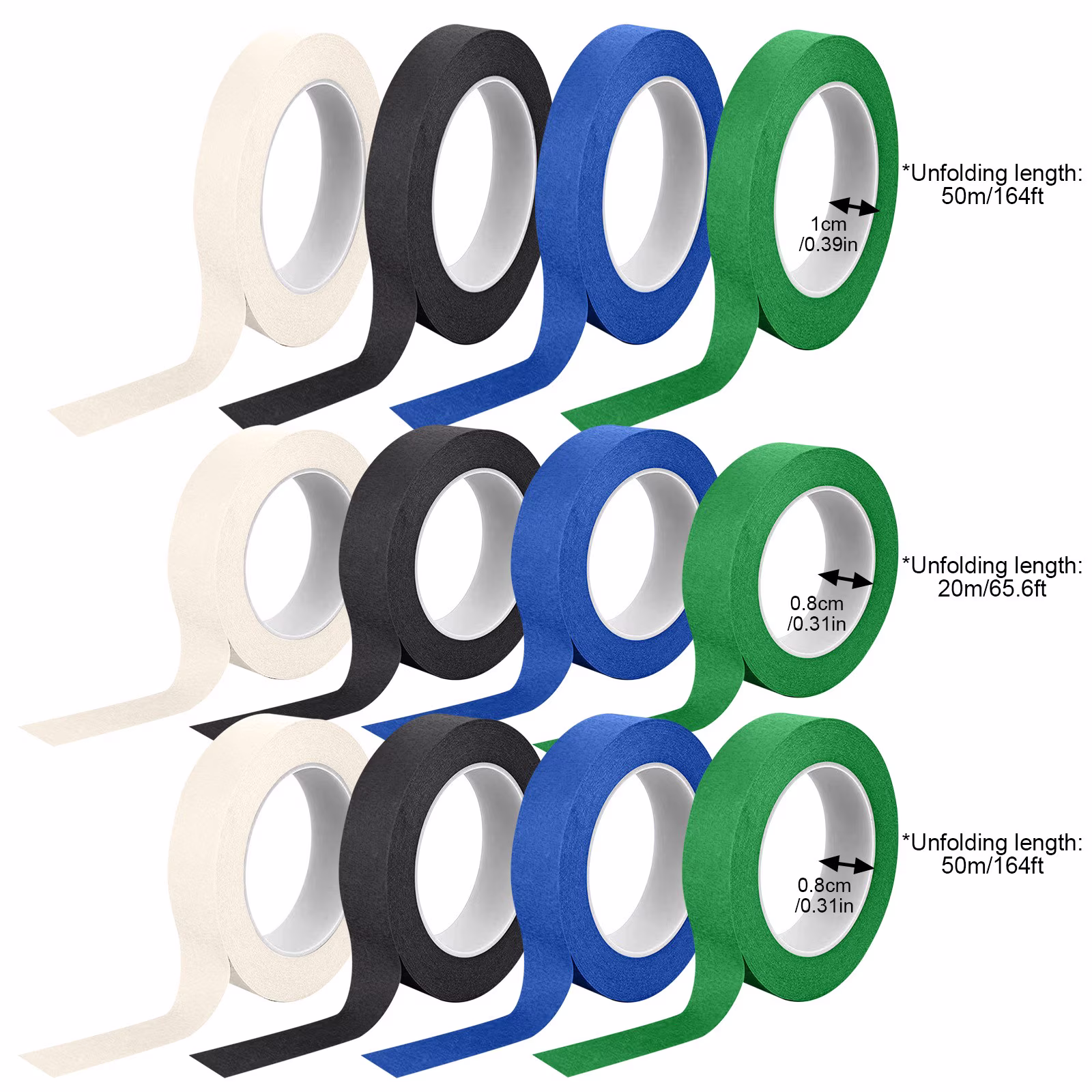 PPKVUFD 1 Rolls Blue Painters Tape 0.31 inch, Blue Masking Tape Bulk Multi Pack, Multi-Surface Easy Removal Paint Tape for Indoor Outdoor Use, 0.31 inch x 22 Yards x 1 Rolls (55 Total Yards)