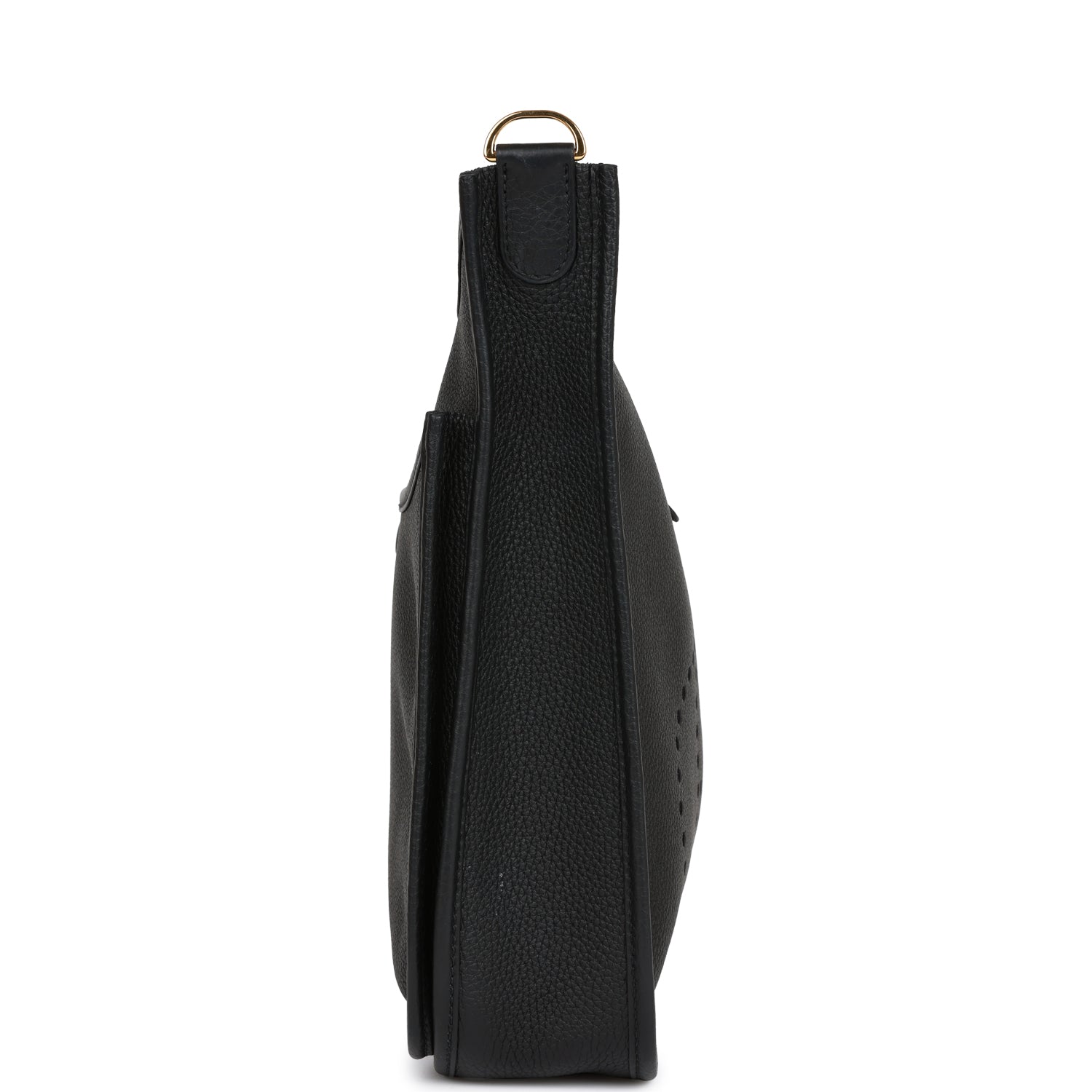 Hermes Evelyne PM Black Clemence Gold Hardware