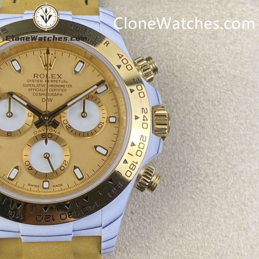 Modified Super Clone Watches 1:1 DiW Rolex Daytona Carbon Fiber GOLDEN ESSENCE