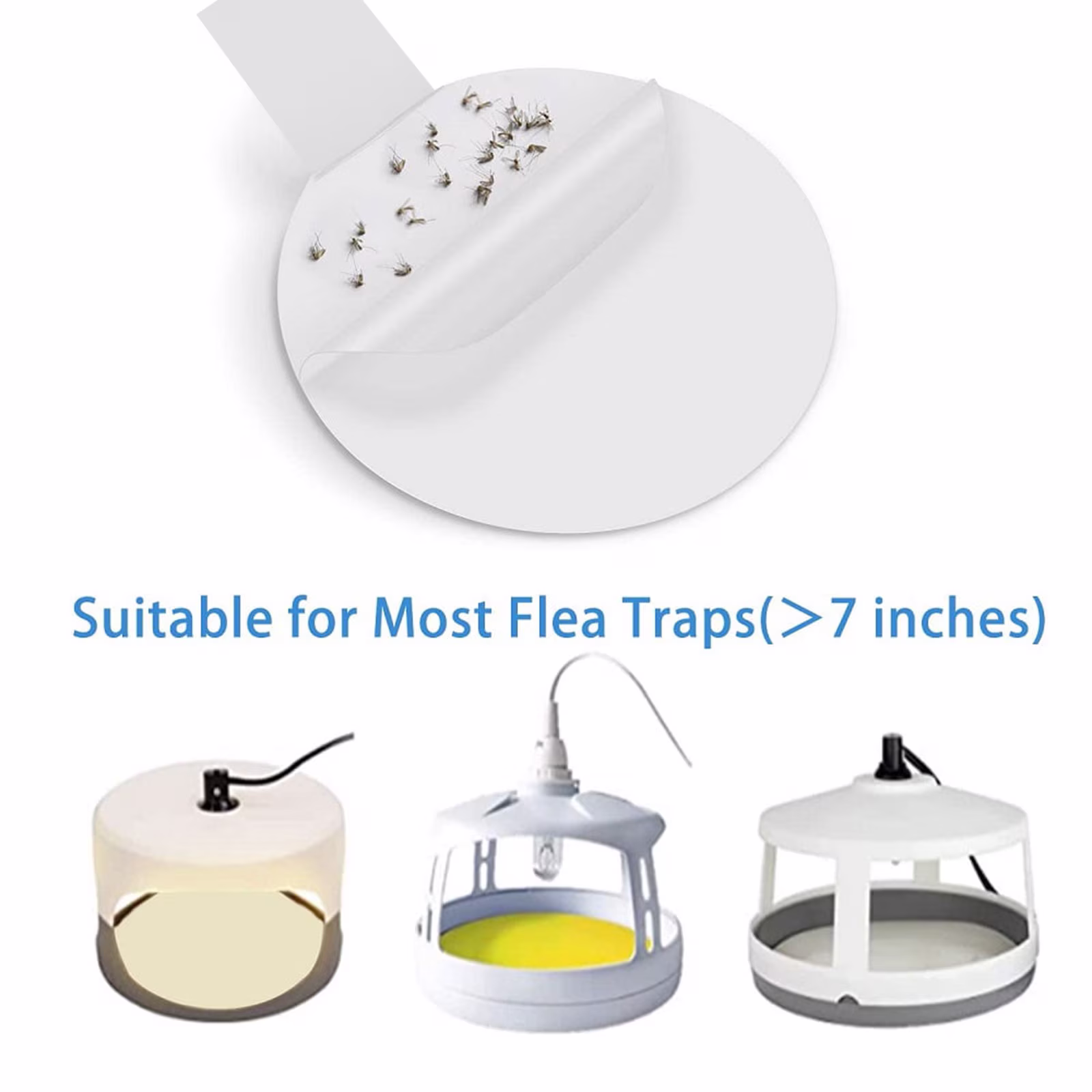 BESEW7 Circular Fly Trap Paper, Gnat Traps for House Indoor Sticky Boards, Fruit Fly Trap Mosquito Killer for Home, Drain Fly Catcher Indoor Fly Trap