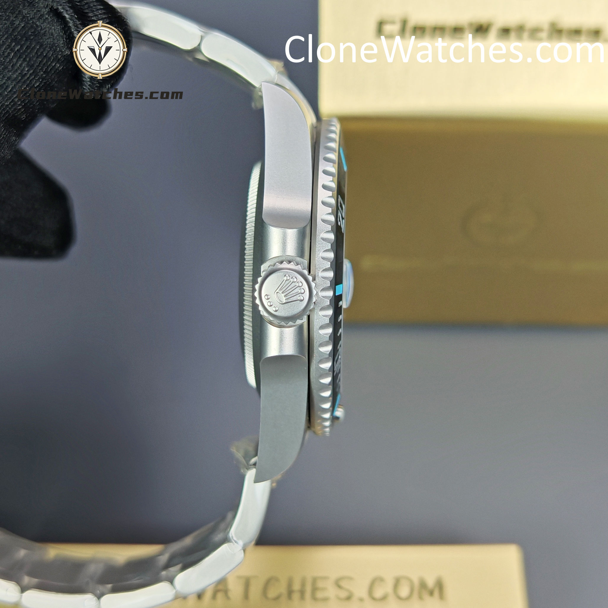 Rolex Super Clone Watches 1:1 DIW Aquamarine Tiffany Blue Dial Submariner Carbon Bezel 3135 Movement