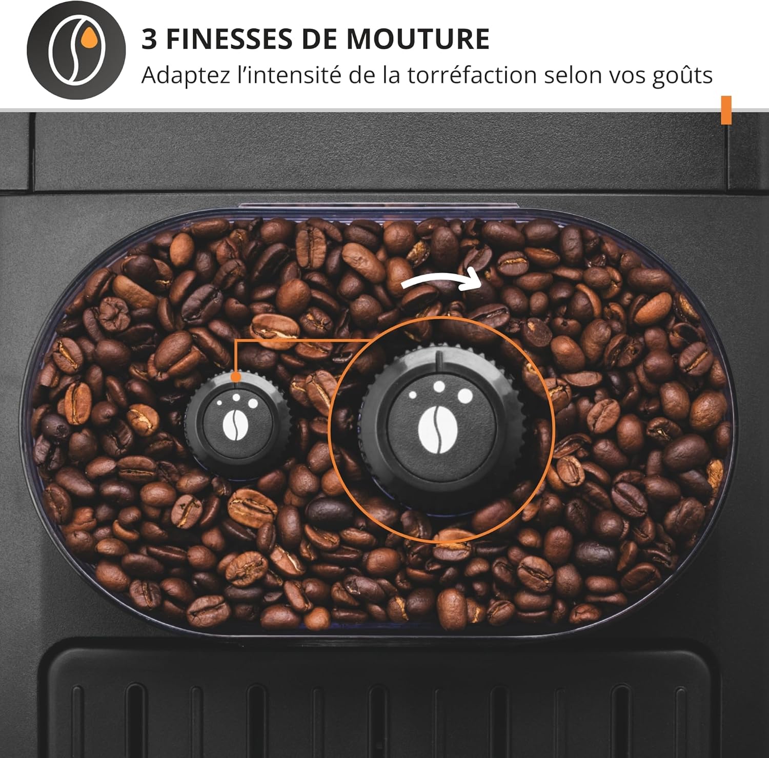 Machine café grains expresso 2 tasses nettoyage auto buse vapeur cappuccino Essential noire YY8125FD