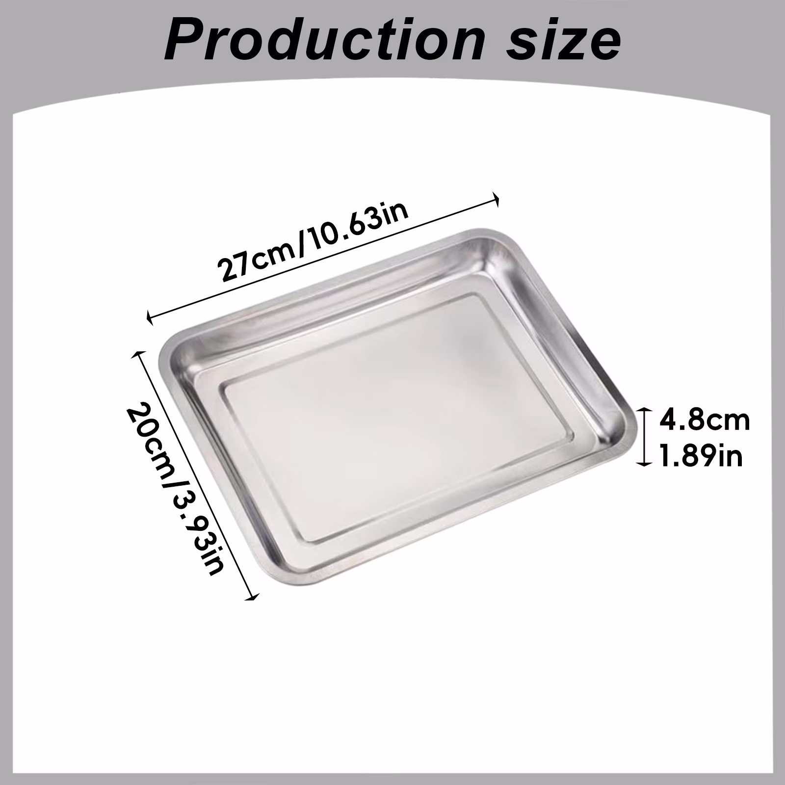 NUOKO Stainless Steel Heavy Baking Sheet, Non Toxic Baking Pan, Flat Oven Tray, Healthy Cookie Sheet Easy to Clean and Washable by Water, Silver