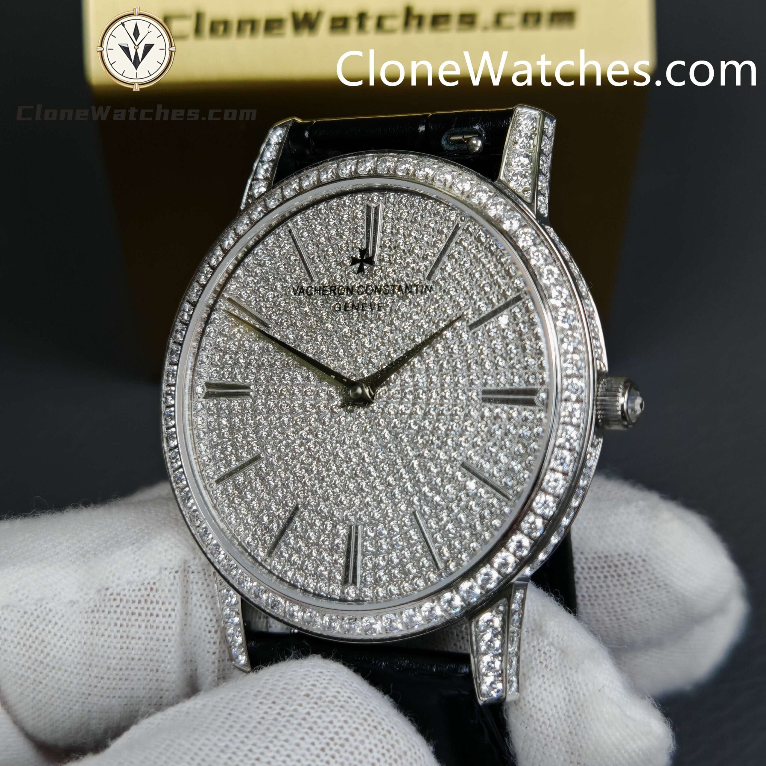 Vacheron Constantin Super Clone Watches 1:1 Patrimony 82673/000G-9821 Diamond Dial 40MM