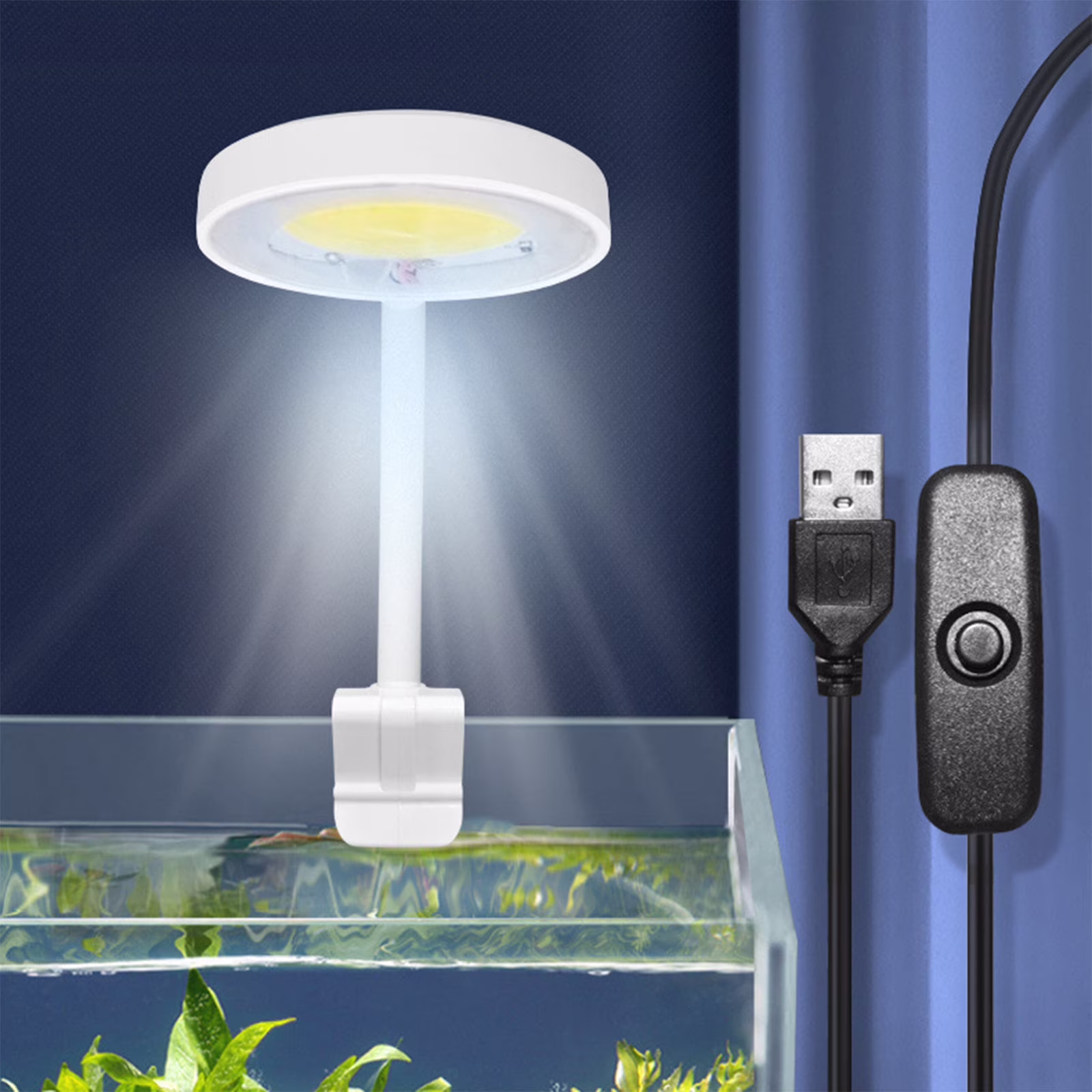 Cififendec Dimmable Aquarium LED Light, 7.09
