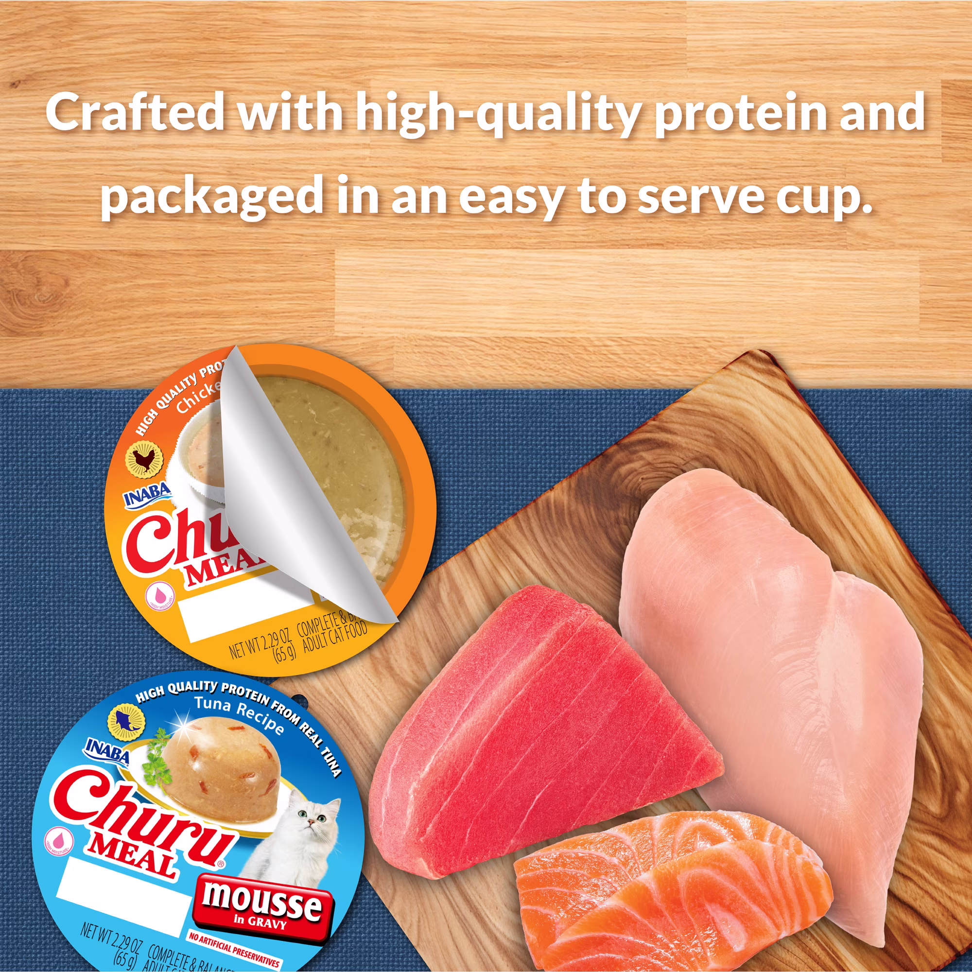 INABA Churu Meal Chowder Adult Wet Cat Food, 2.29 oz cup, Chicken Recipe