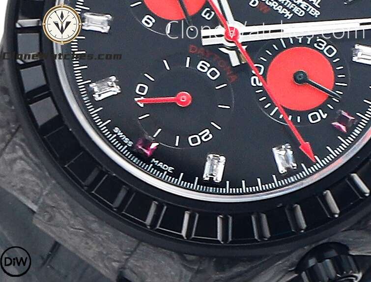 Modified Super Clone Watches 1:1 DiW Rolex Daytona Carbon Fiber RAINBOW BLACK