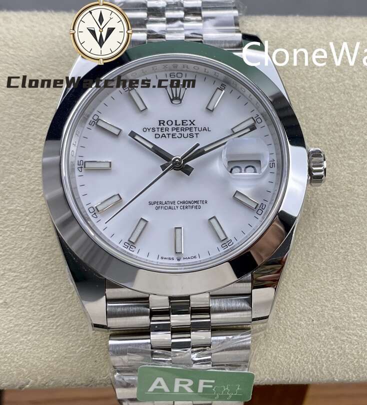 Rolex Super Clone Watches 1:1 DateJust White Dial m126300-0006 Jubilee 41MM 3235 Movement