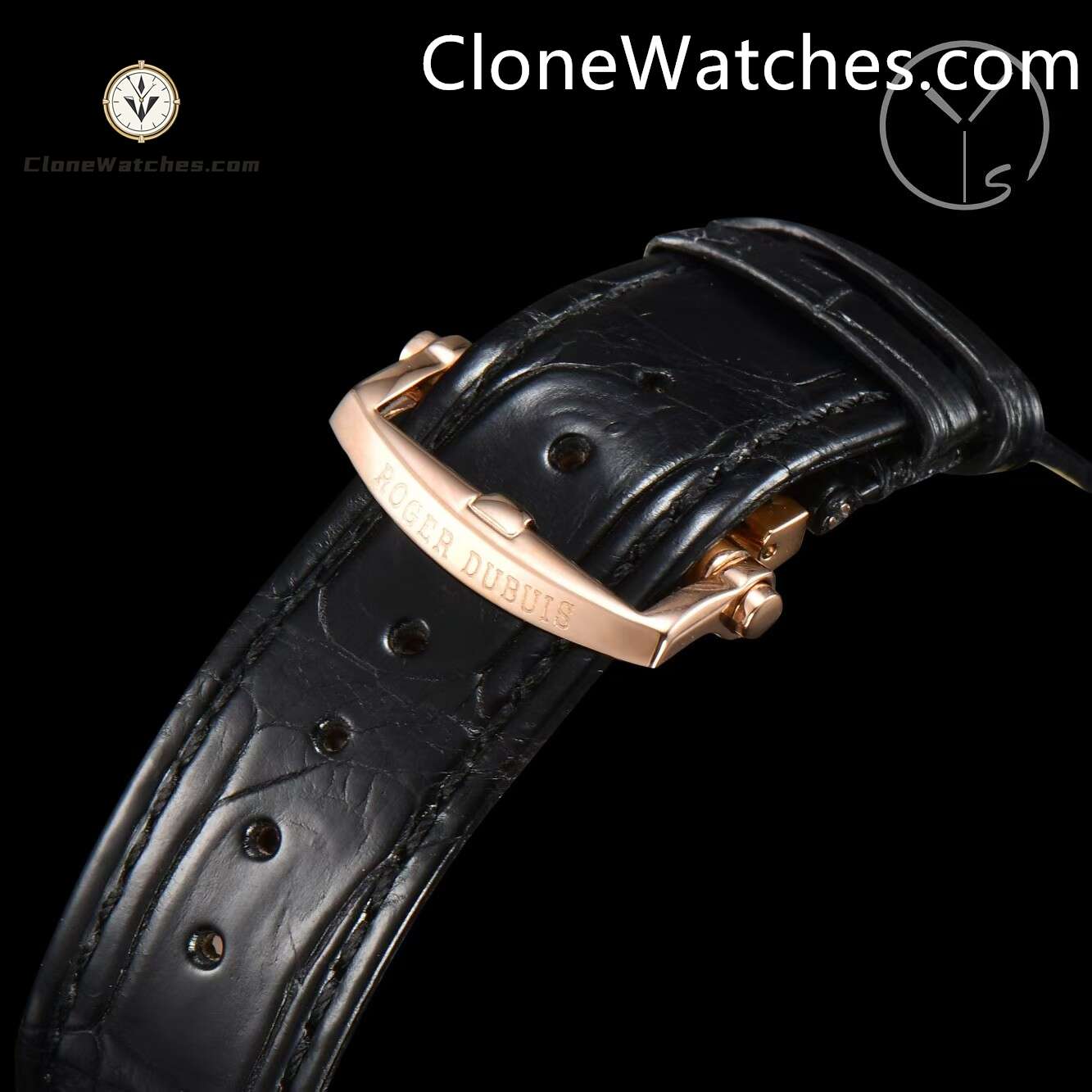 Roger Dubuis Super Clone Watches 1:1 Excalibur Rose Gold Skeleton Double Flying Tourbillon RDDBEX0397 45MM