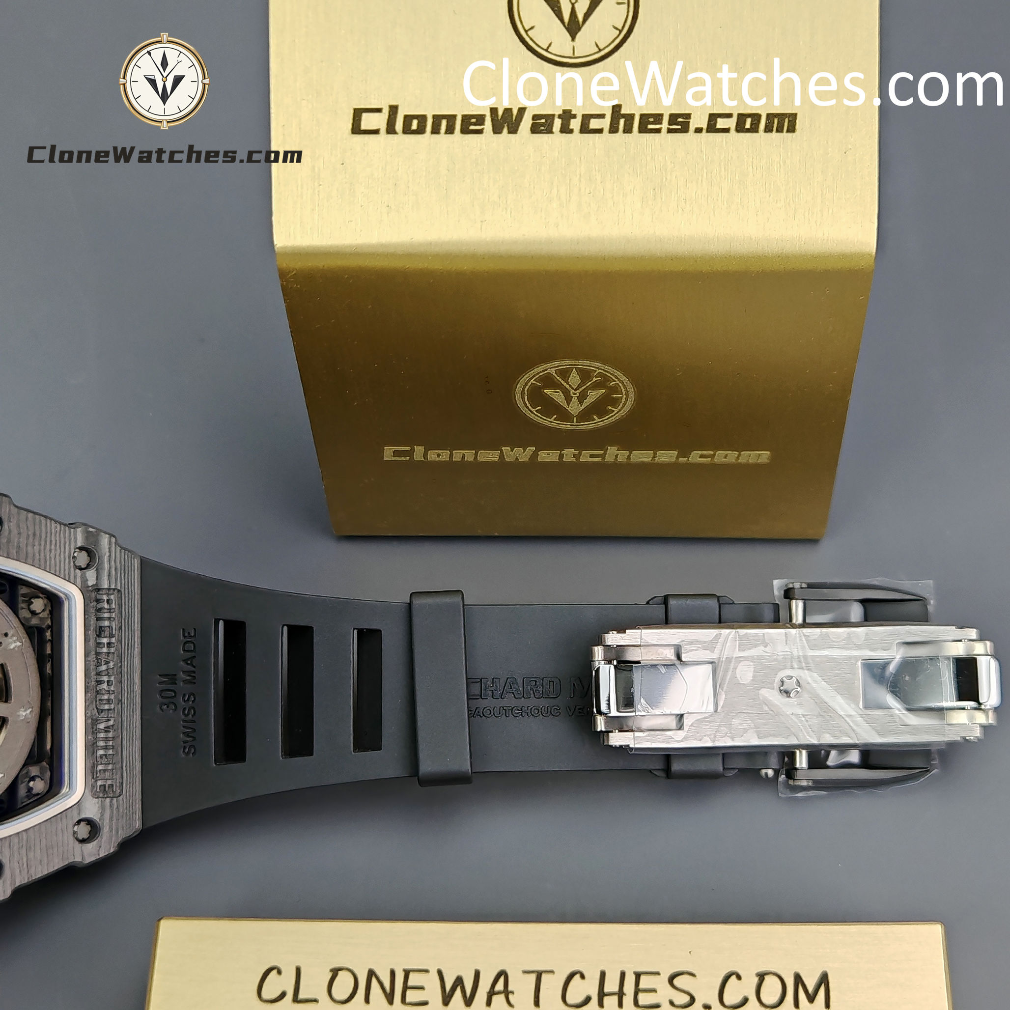 Richard Mille Super Clone Watches 1:1 RM 035 – 02 NTPT Carbon Fiber Black Rubber Strap