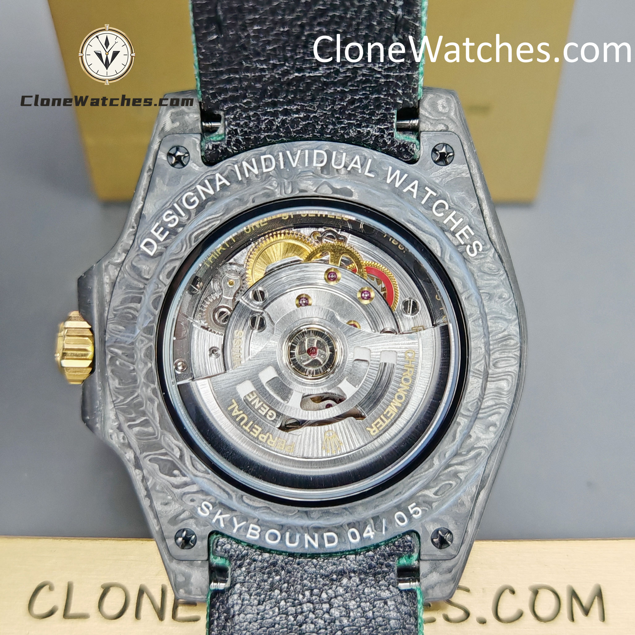 Modified Super Clone Watches 1:1 DIW Rolex GMT Master II NTPT Carbon OASIS Middle East Edition 3285 Movement