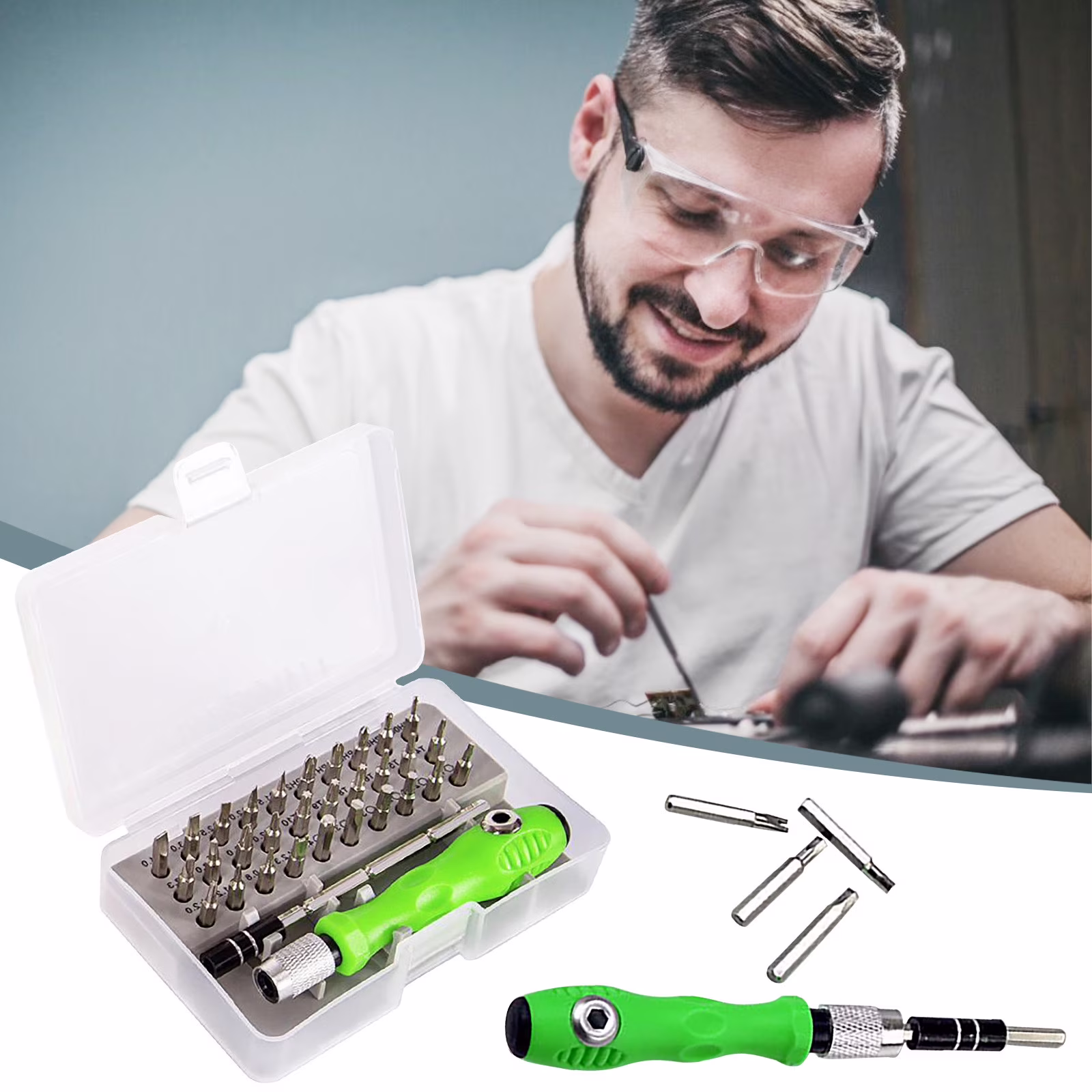 WQQZJJ Tool Set Precision Screwdriver Set 32 in 1 Mini Magnetic Screwdriver Set Repair Tool Set Up To 40% Off Home on Clearance