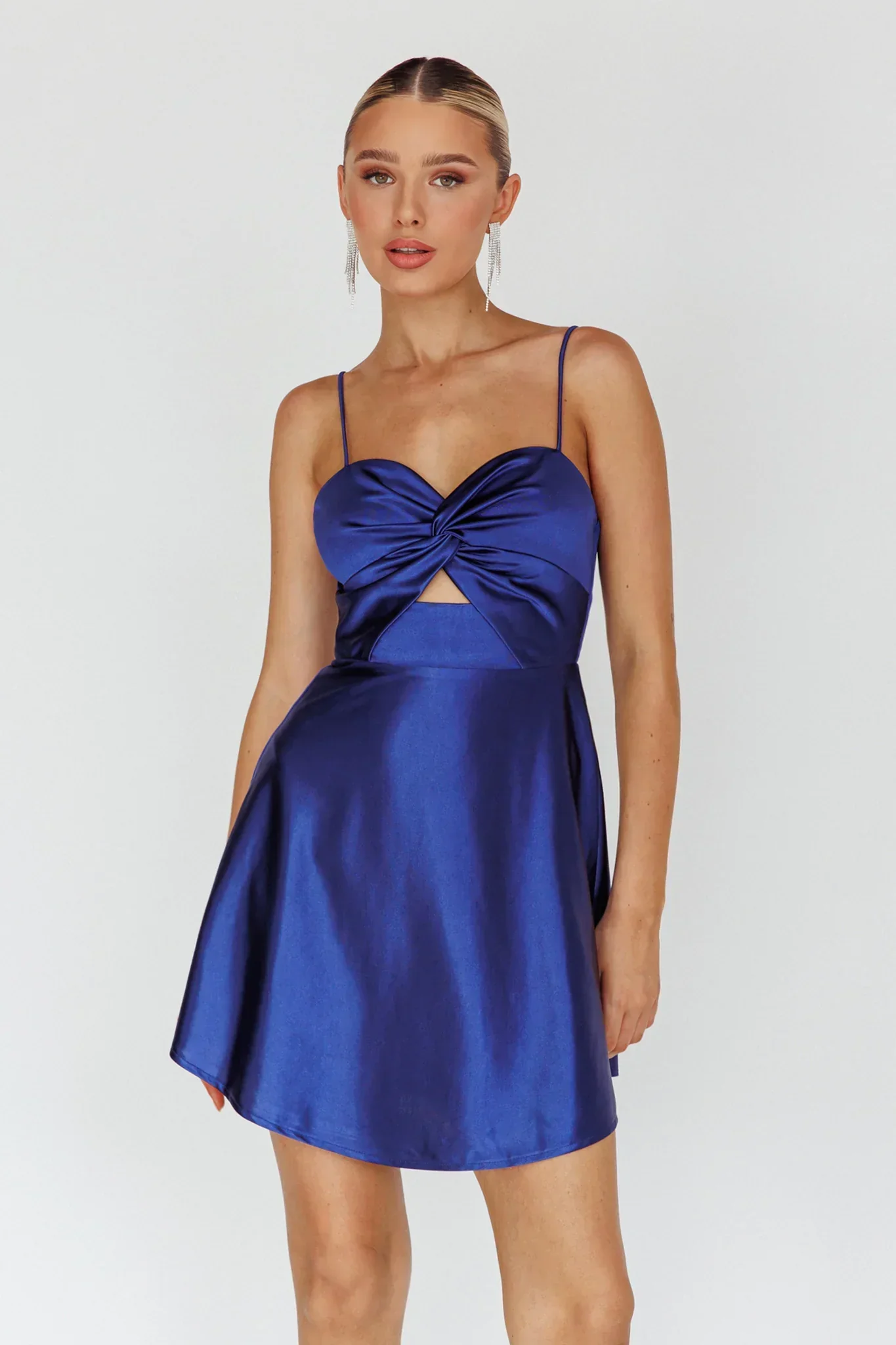 Cozumel Twist Bust Mini Dress Midnight Blue