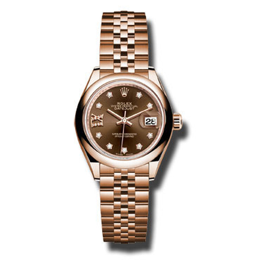 Rolex Lady Datejust 28 Chocolate Dial 18K Pink Gold Jubilee Bracelet Automatic Watch 279165CHRDJ（Lifetime free warranty+90-days replacement service & Refund!.）