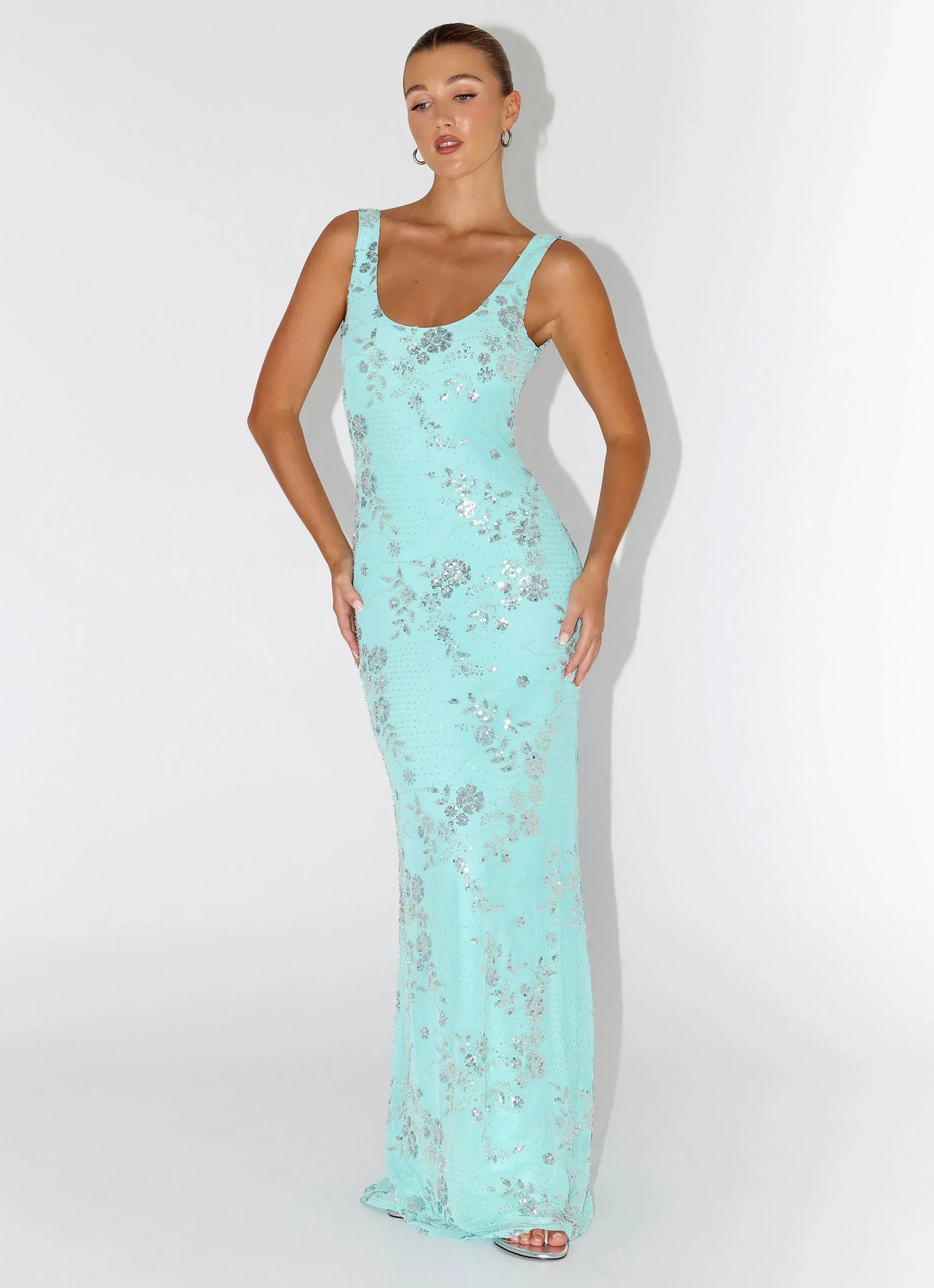 Silvana Maxi Dress - Aqua