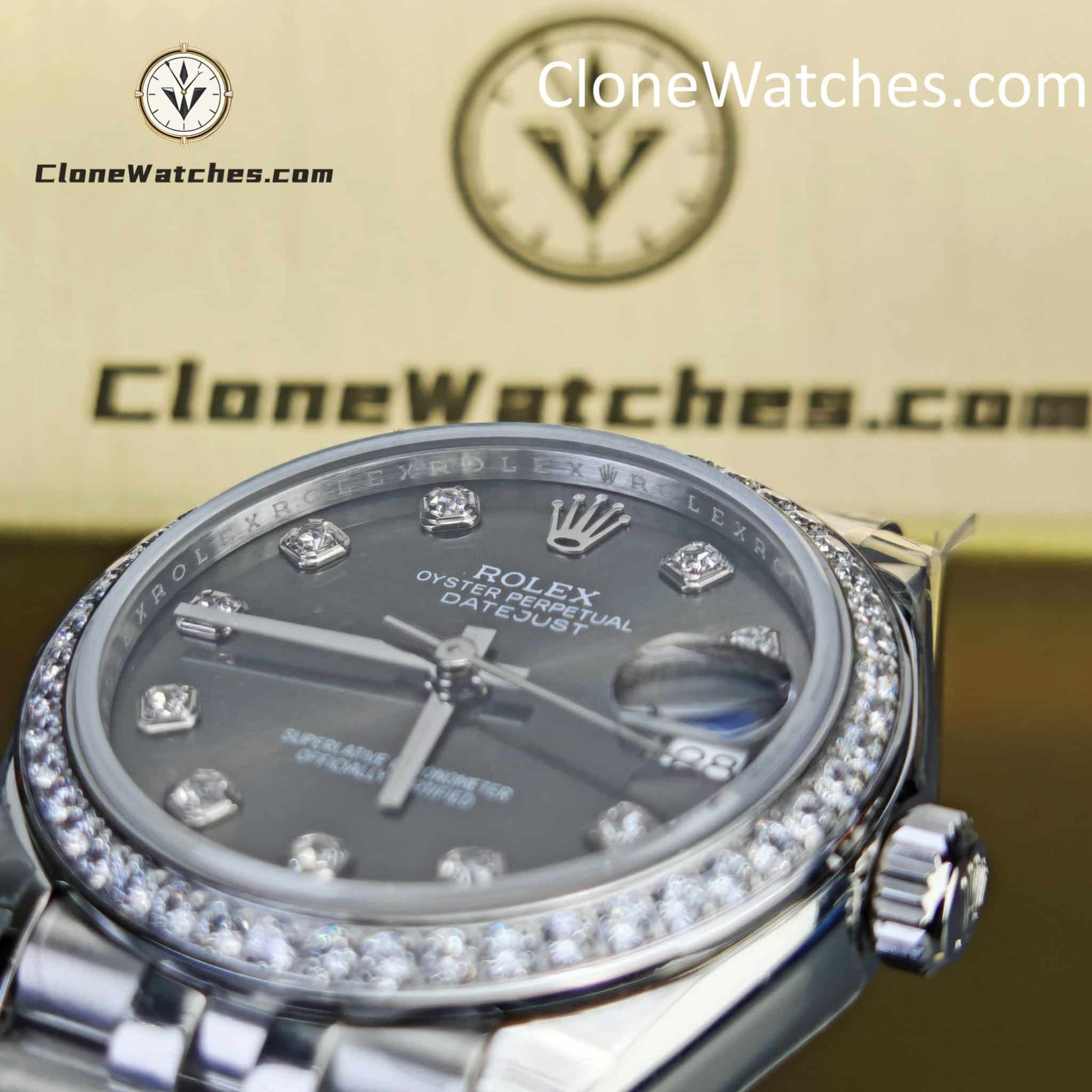 Rolex Super Clone Watches 1:1 DateJust m278384rbr-0010 Jubilee 31MM 2236 Movement
