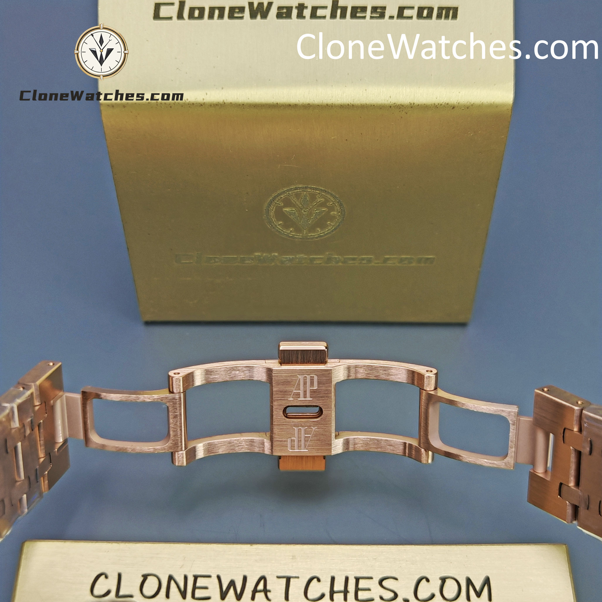 Audemars Piguet Super Clone Watches 1:1 Royal Oak Rose Gold 15400 Black Dial