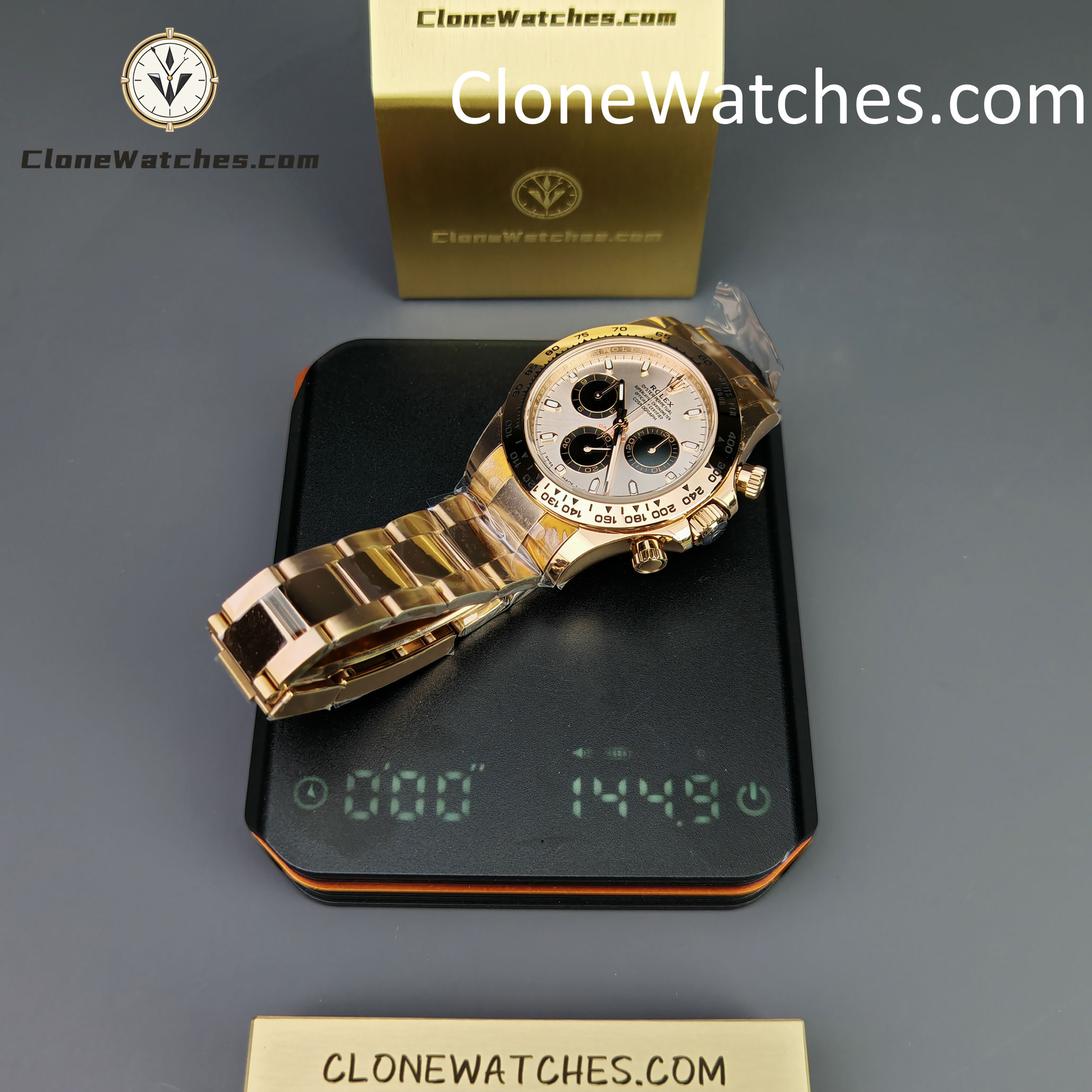 Rolex Super Clone Watches 1:1 Daytona Sundust/Black Dial m116505-0016 4130 Movement